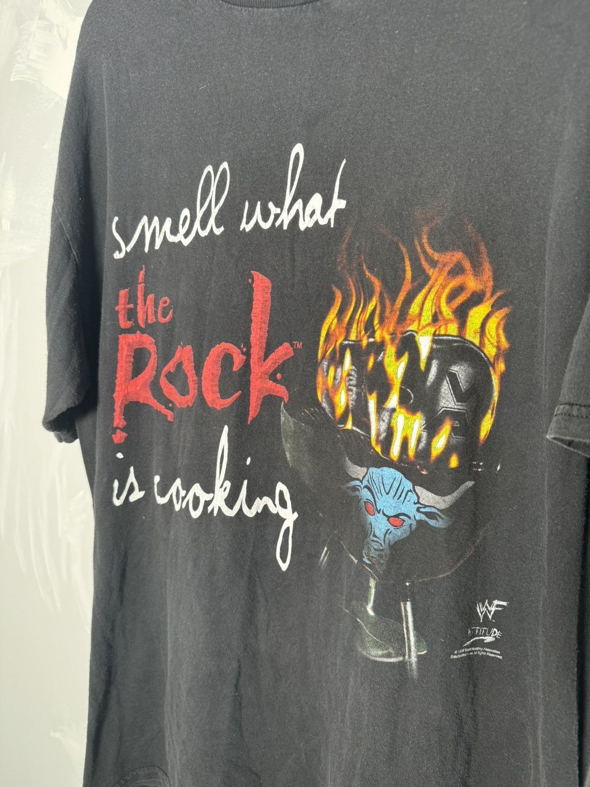 Vintage × WWF Tultex WWF Smell What The Rock is Cooking Vintage 1999 Rare Size US XL / EU 56 / 4 - 2 Thumbnail