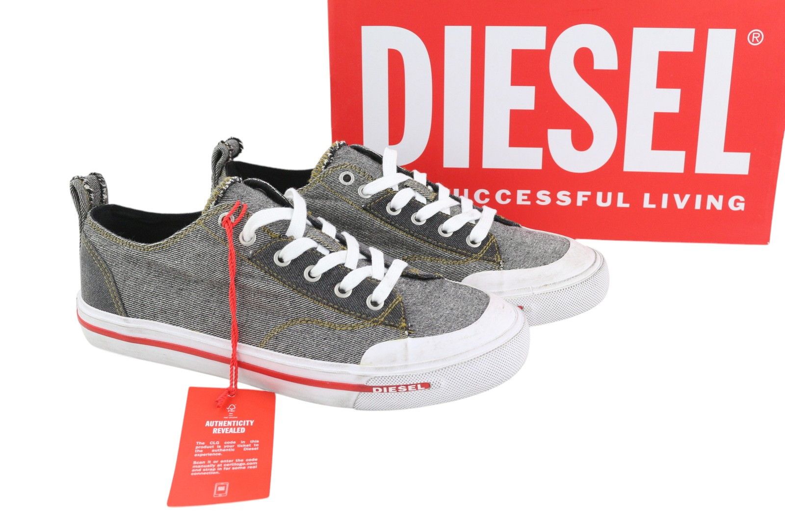Diesel S-ATHOS LOW EU42 Dark Low Top Laced Almond Toe 40871 Size US 9 / EU 42 - 1 Thumbnail