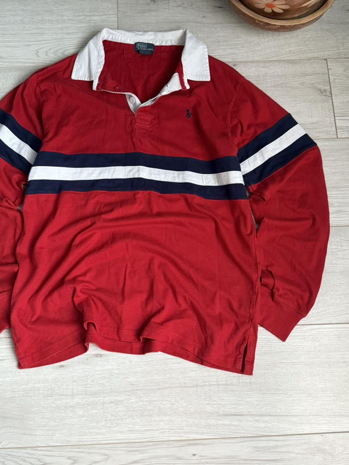 Polo Ralph Lauren Vintage Polo Ralph Lauren striped rugby shirt Size US M / EU 48-50 / 2 - 2 Thumbnail