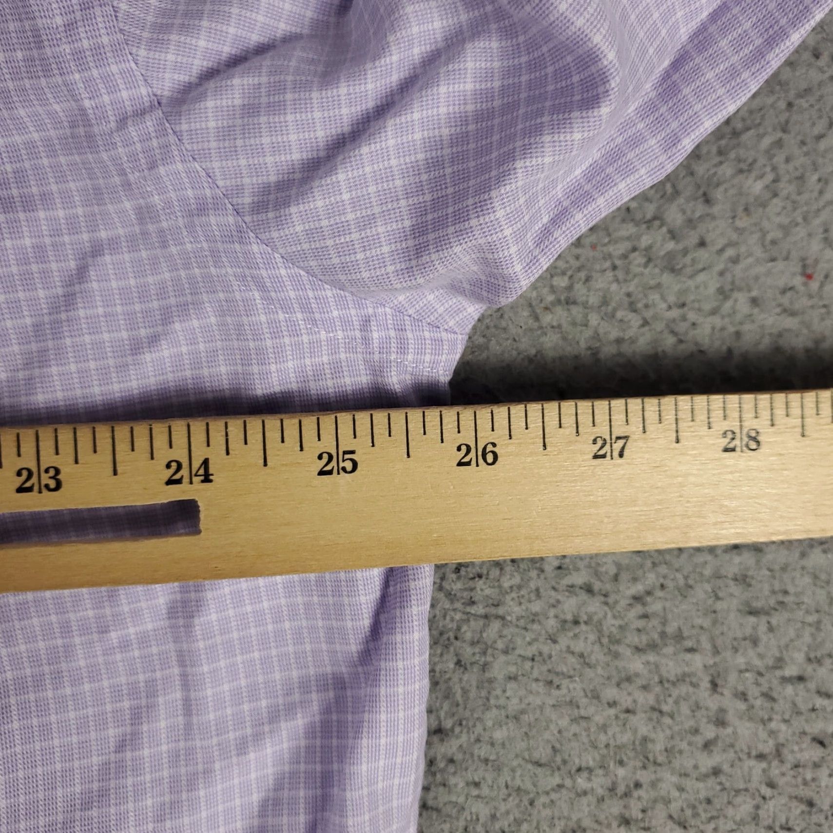 David Donahue VINTAGE David Donahue Shirt Mens Size 17 Purple Check Dress Button Up Long Sleeve Cotton Regular Collar Point Barrel Cuff 17in Mens Size 46R - 7 Thumbnail