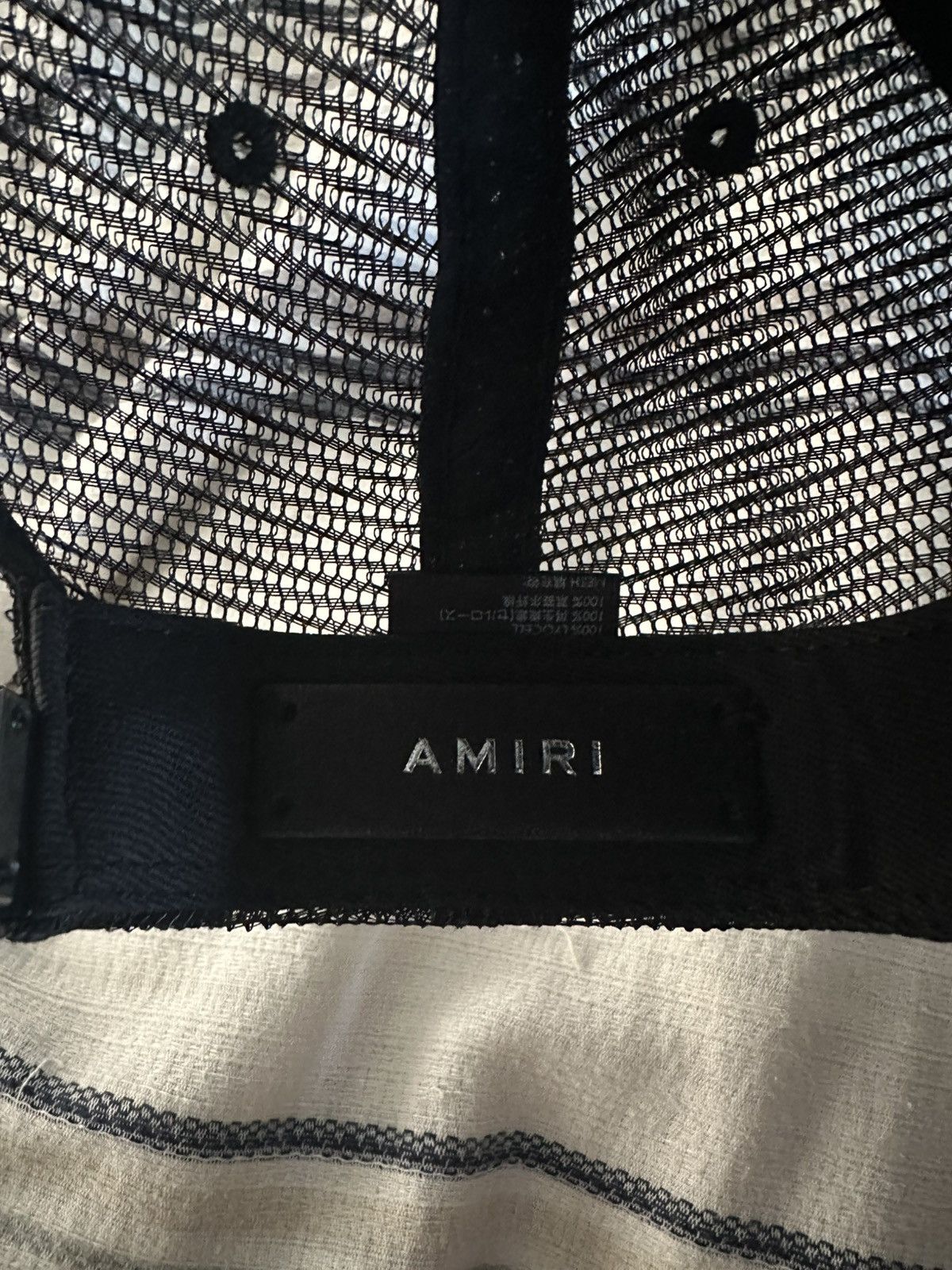 Amiri AMIRI Black Mesh Trucker Hat Size ONE SIZE - 5 Thumbnail