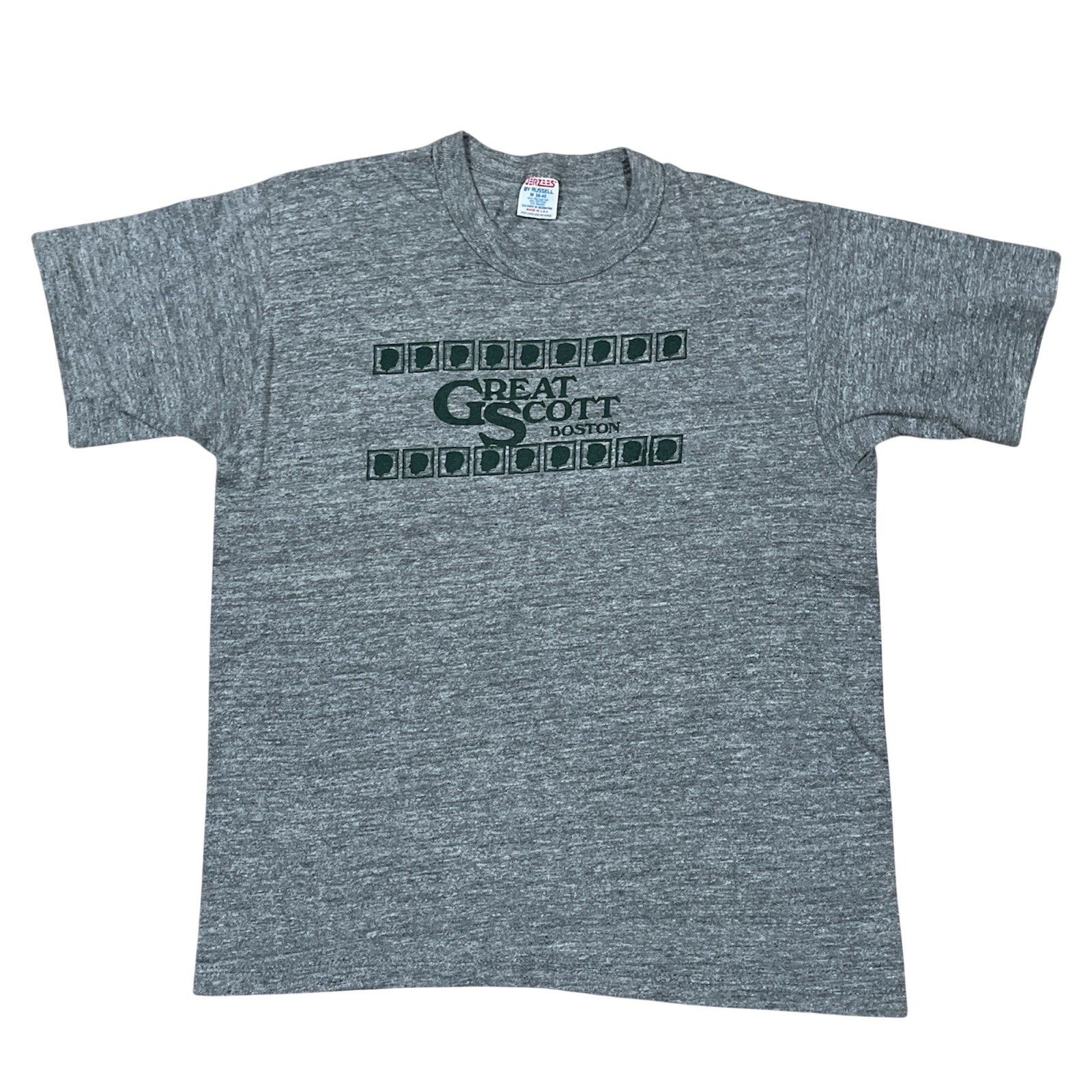Jerzees VTG 80s Great Scott Music Venue Tee SA Made Boston History! Size US M / EU 48-50 / 2 - 2 Thumbnail