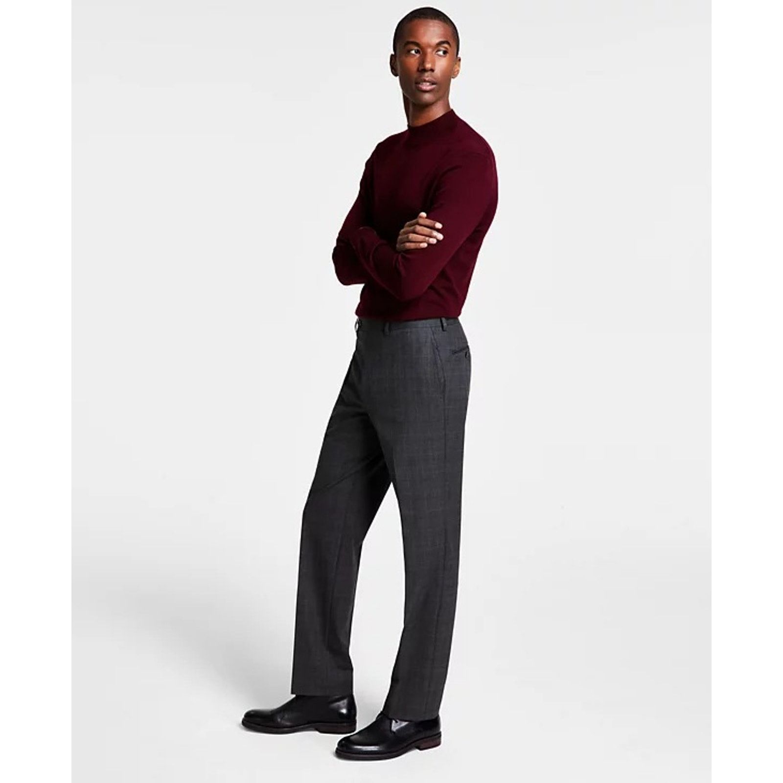 Michael Kors Michael Kors Men's Plaid Dark Grey Dress Pants Size 40W 32L Size US 40 / EU 56 - 3 Thumbnail