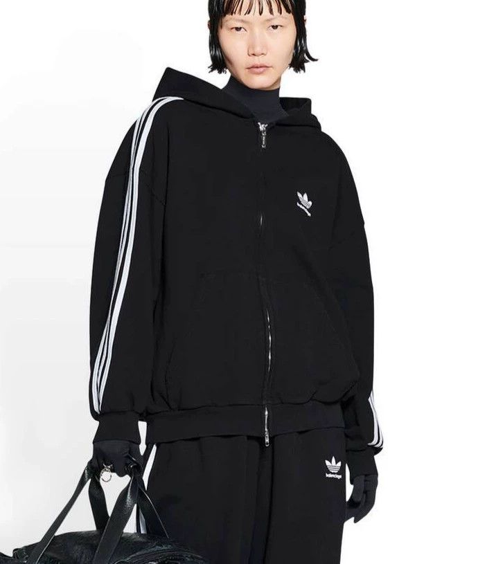 Balenciaga Balenciaga Embroidered Logo Zip-up Hooded Sweatshirt Jacke Size US M / EU 48-50 / 2 - 6 Thumbnail