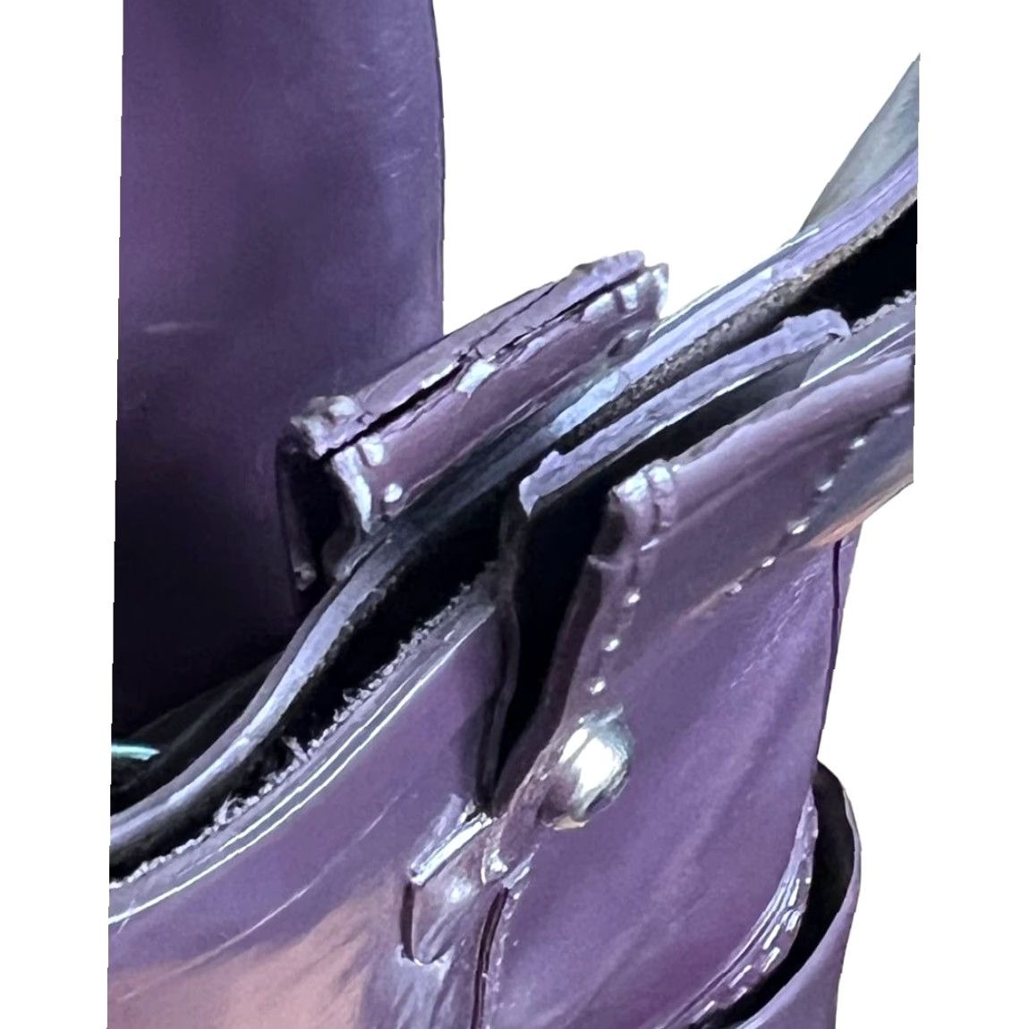 Michael Kors MICHAEL KORS Boots 8 Plum Purple Cowboy Rain Damaged - Pull tabs split Size US 8 / IT 38 - 4 Thumbnail
