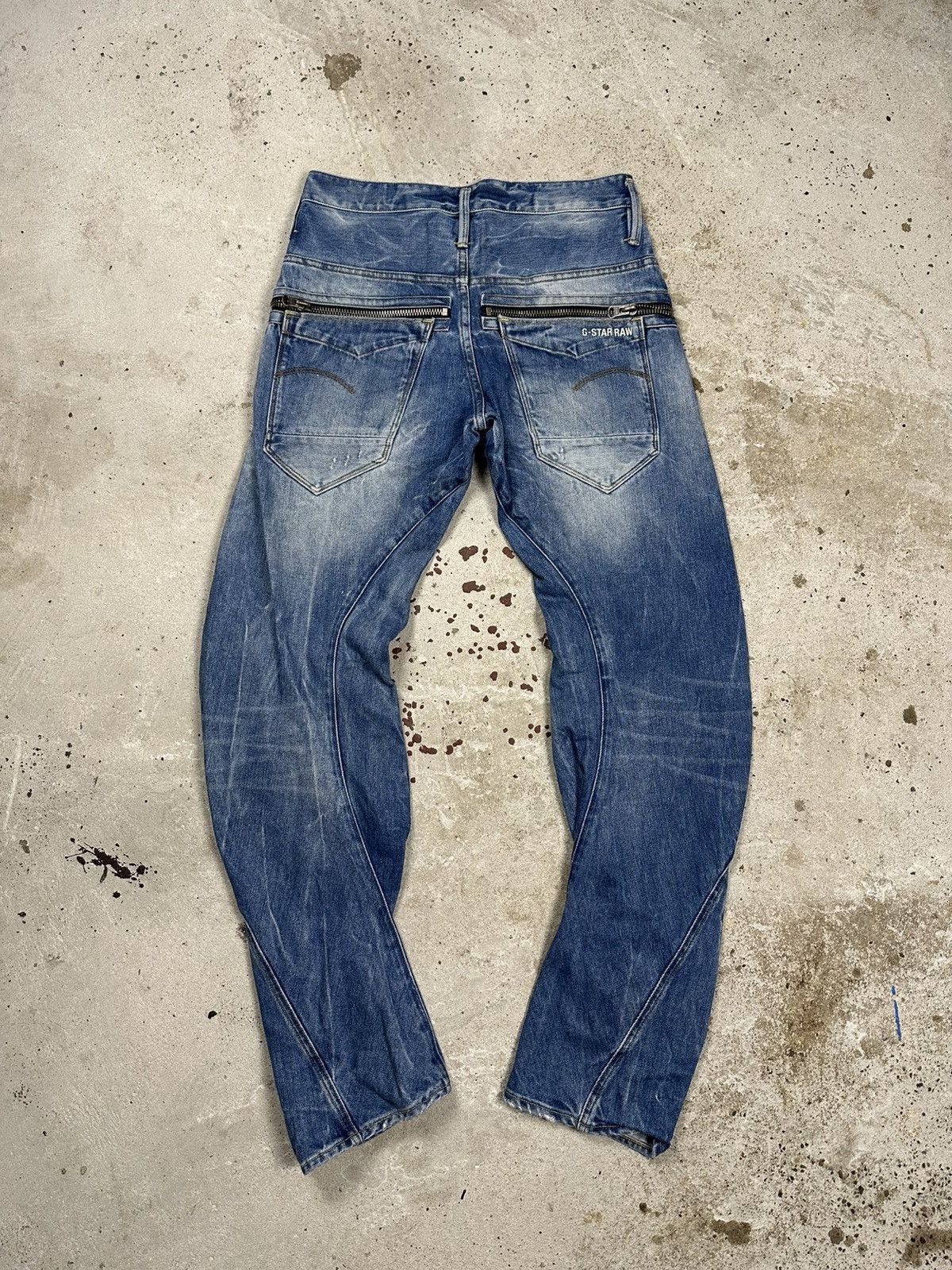 G-Star Vintage Y2K G Star Raw Tapered Denim Pants Jeans Zippers Size US 30 / EU 46 - 2 Thumbnail