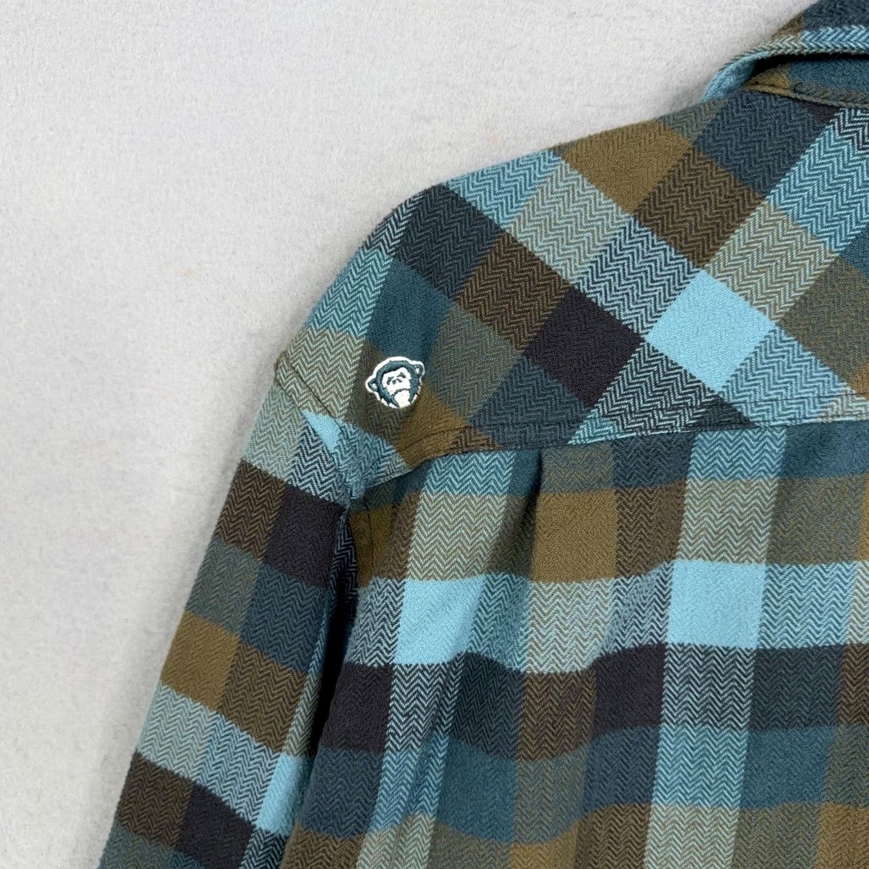 Vintage Howler Bros Mens Medium Blue Green Plaid Flannel Button Front Casual Size US M / EU 48-50 / 2 - 5 Thumbnail