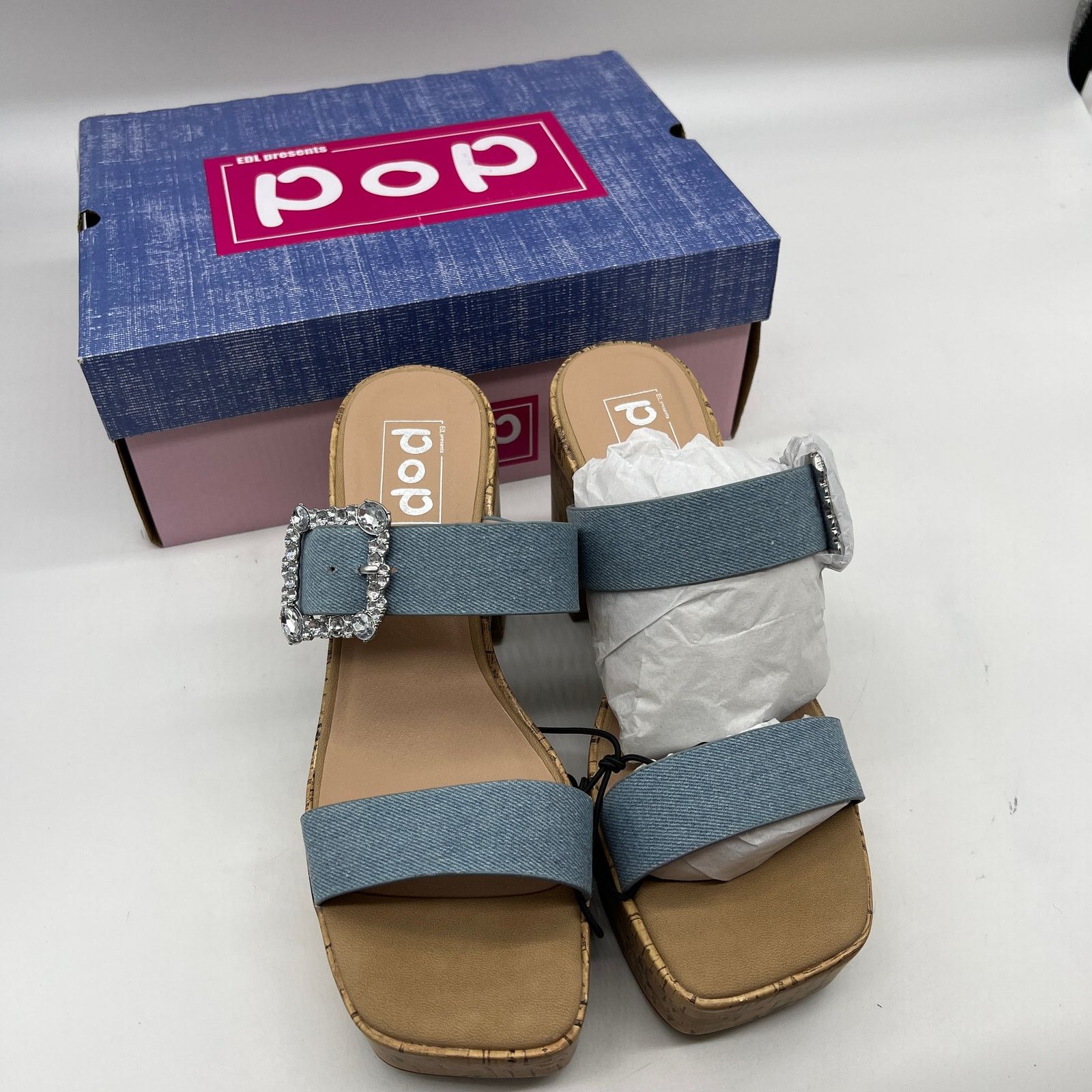 Other Pop Womens Kallie Heeled Sandals Pink Fuschia Multicolor Size US 9.5 / IT 39.5 - 4 Thumbnail