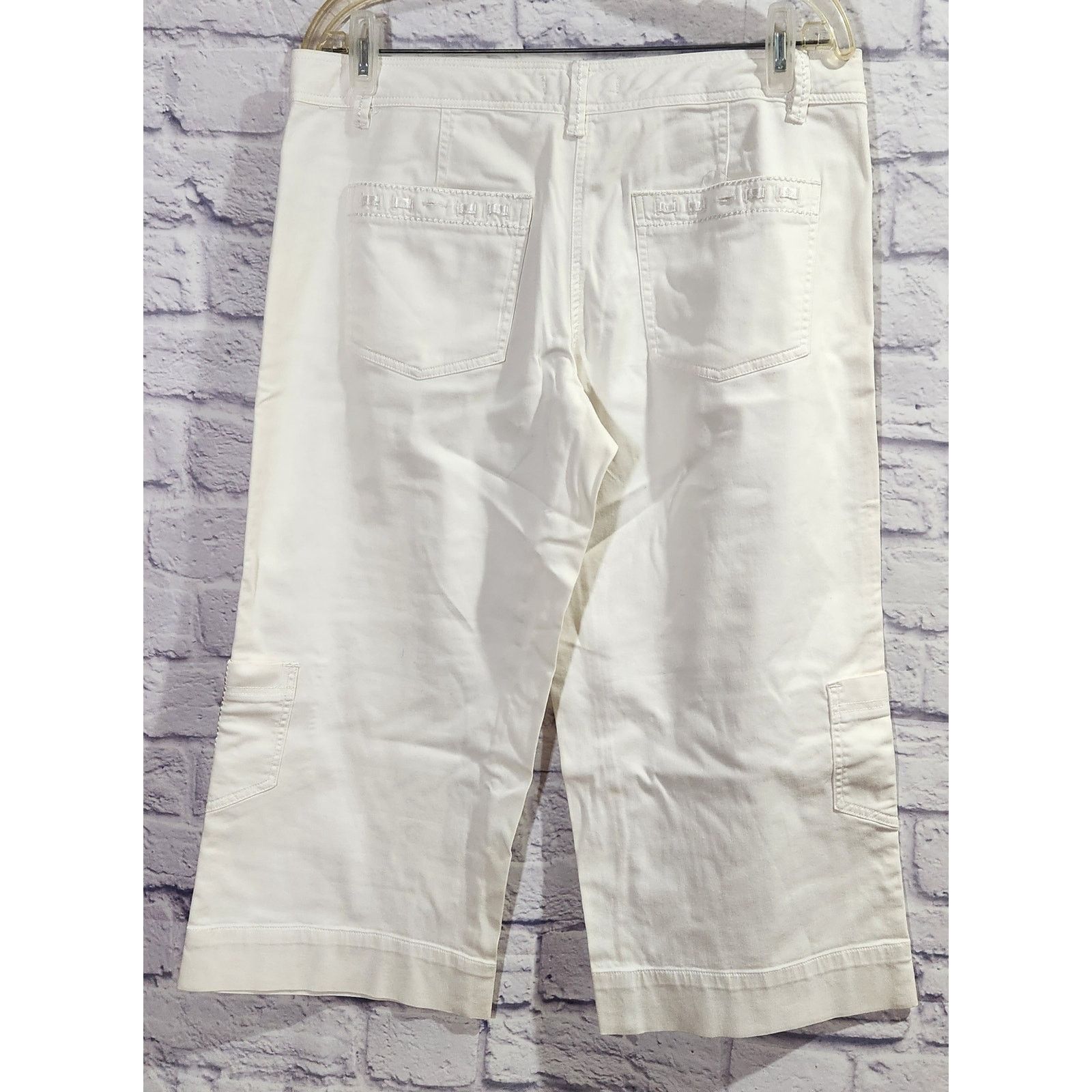 Other White House Black Market White Flat Front Cropped Jeans 8 Size 30" / US 8 / IT 44 - 4 Thumbnail