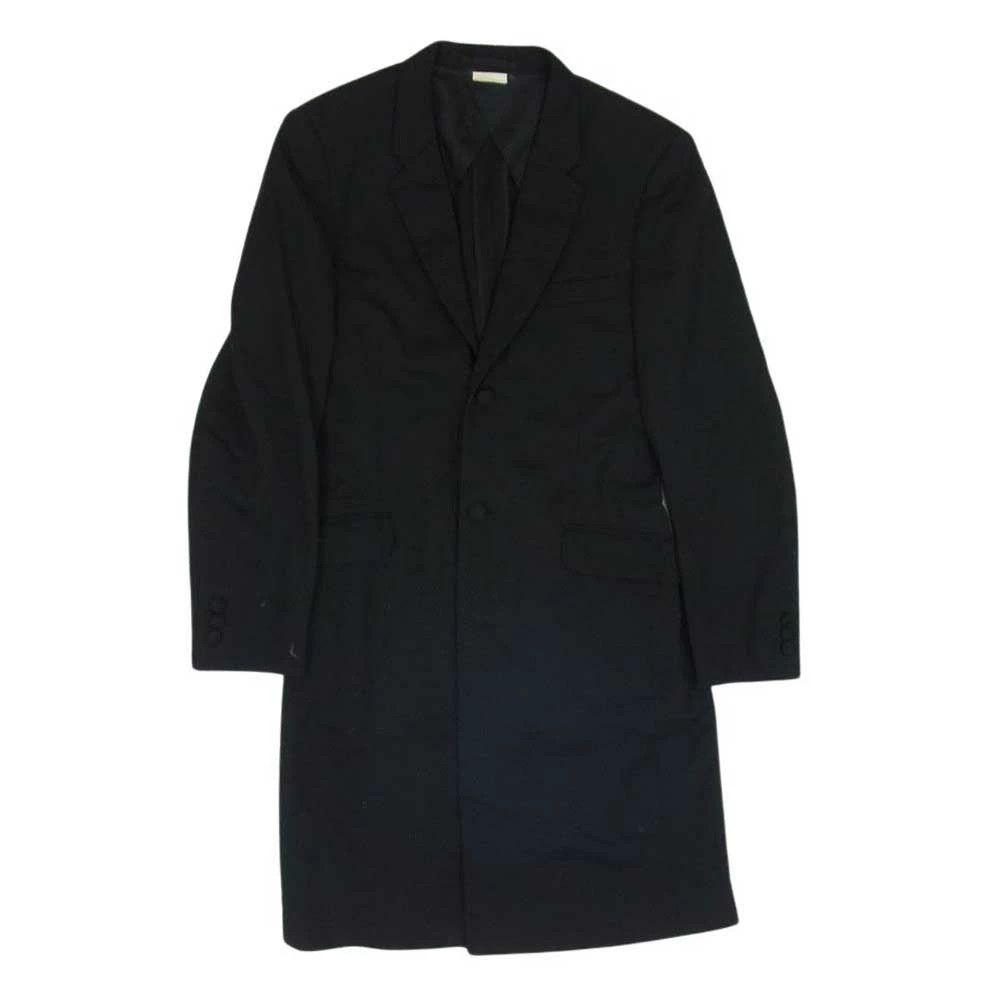 Comme des Garcons Homme Plus Jacket Wool Chesterfield Coat Doctor 3 Button Plain Black Size US S / EU 44-46 / 1 - 1 Thumbnail