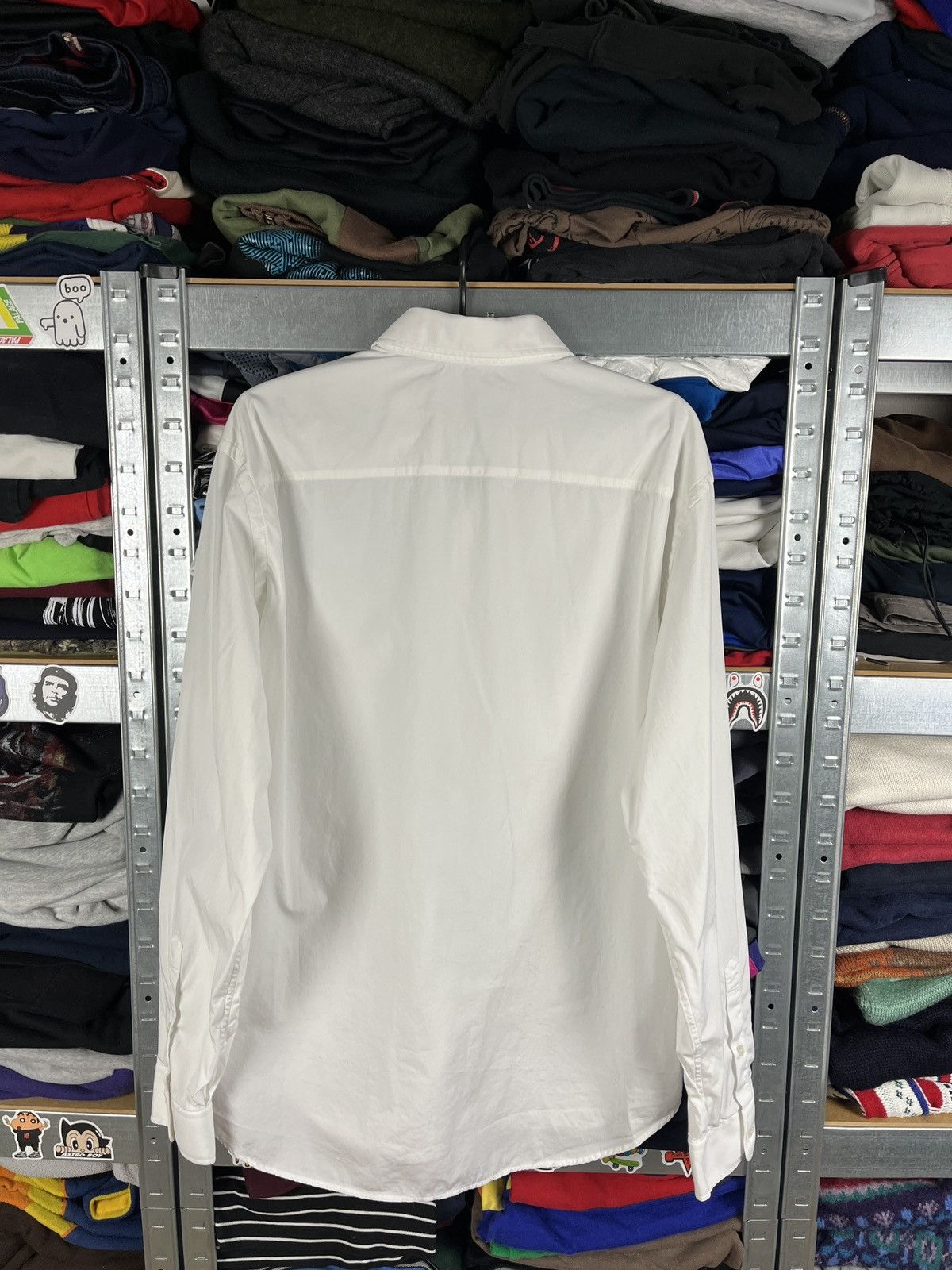 Burberry × Designer Burberry Uniform White Button Up Classic Men’s Shirt Luxury Size US M / EU 48-50 / 2 - 13 Thumbnail