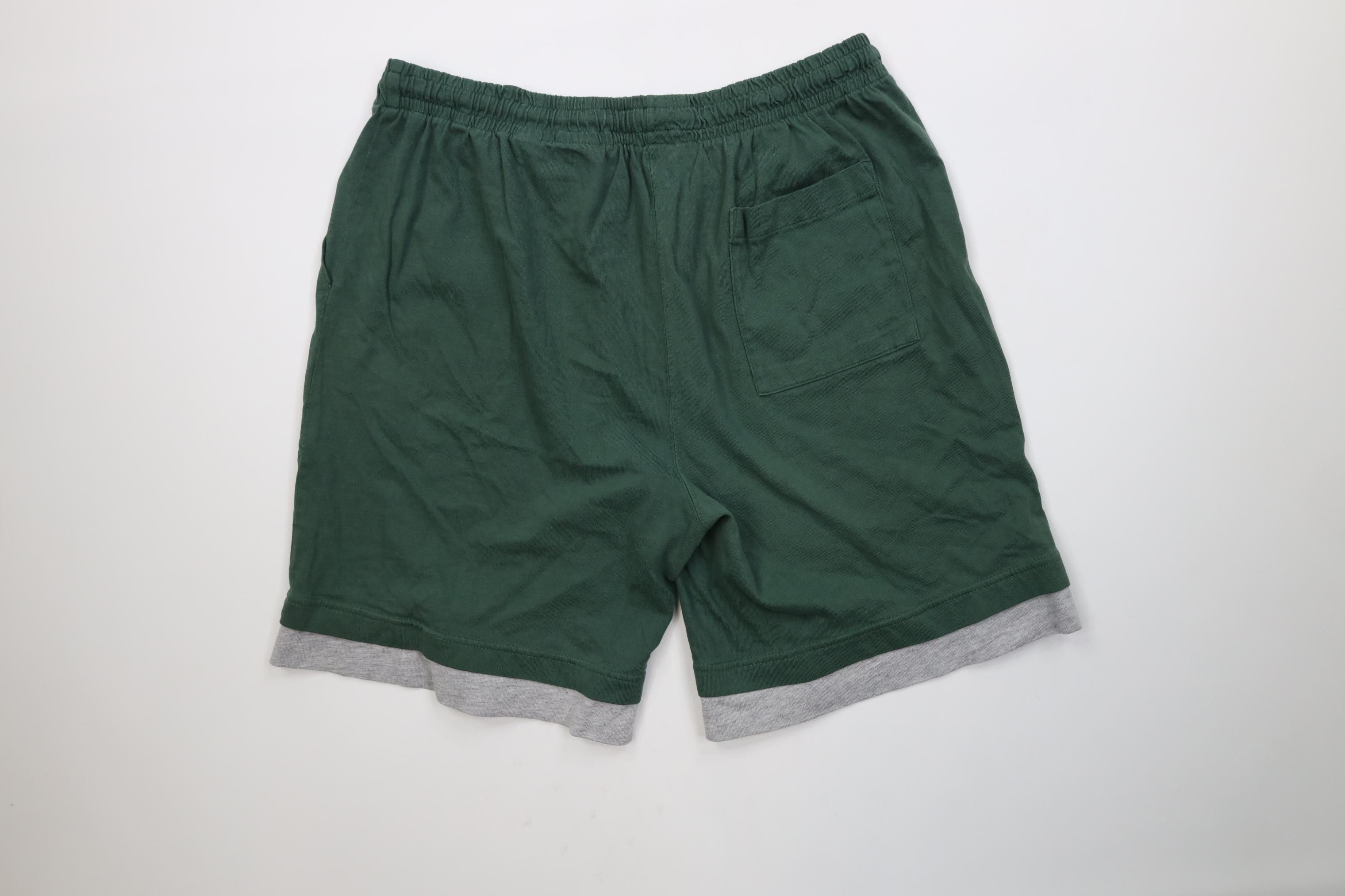 Vintage Vintage 90s Streetwear Blank Layered Above Knee Shorts Green Size US 34 / EU 50 - 8 Thumbnail