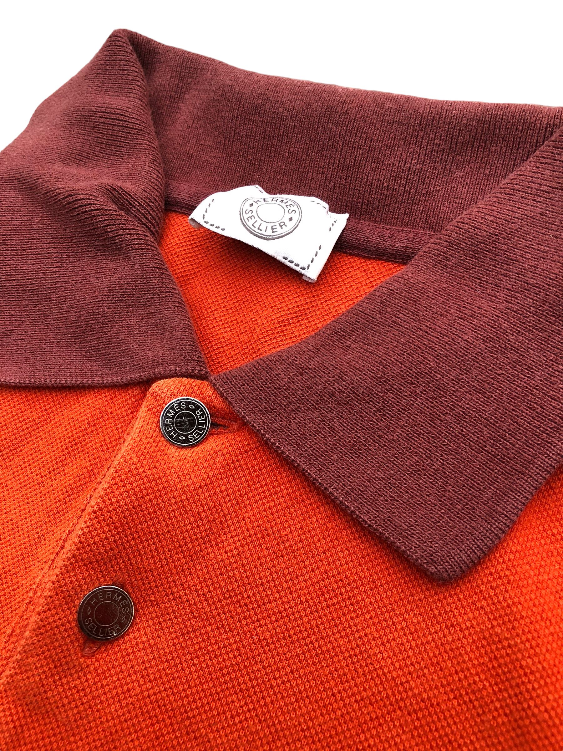 Hermes 🔥🔥HERMES Sellier Orange Polo Ringer T-Shirt Size US XS / EU 42 / 0 - 5 Thumbnail