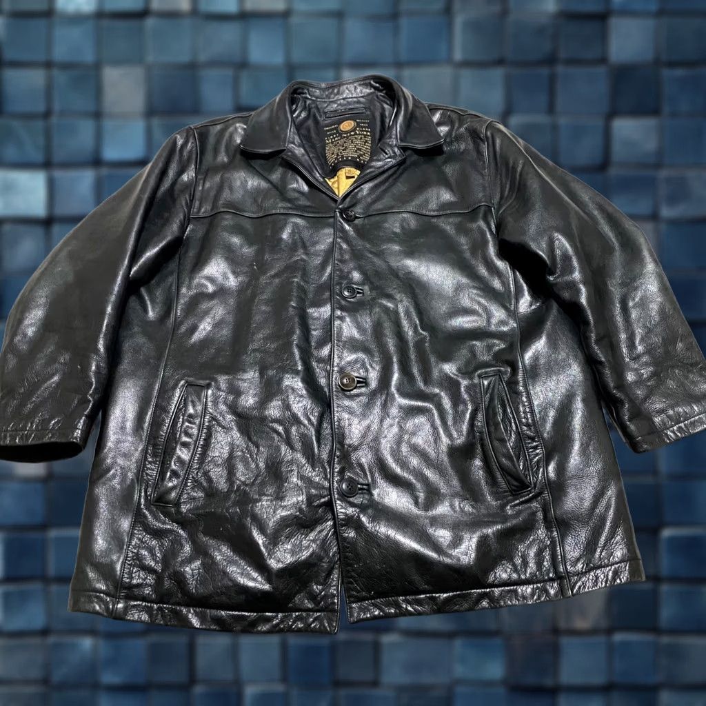 Vintage Marc New York Jacket Mens XL Black Leather Button Front Pockets Lined Outdoor Size US XL / EU 56 / 4 - 1 Thumbnail