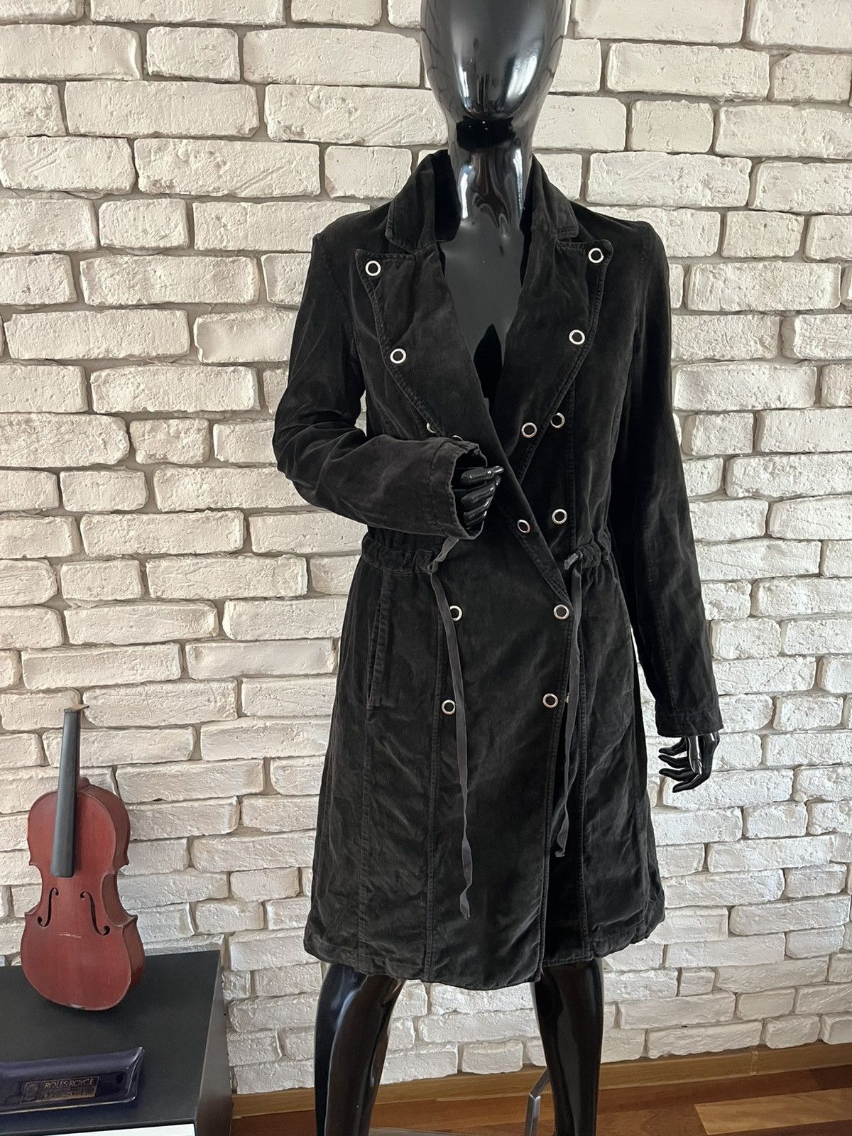 Maison Margiela Maison Margiela MM6 AW06 Velvet Ring Trench Coat Size S / US 4 / IT 40 - 4 Thumbnail
