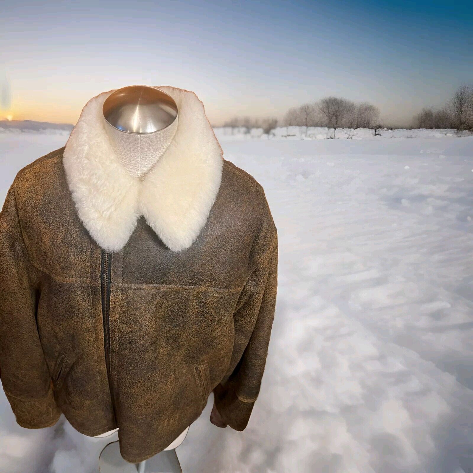 Other MARCO GIANNOTTI Brown Shearling coat Size 44R Size US L / EU 52-54 / 3 - 5 Thumbnail