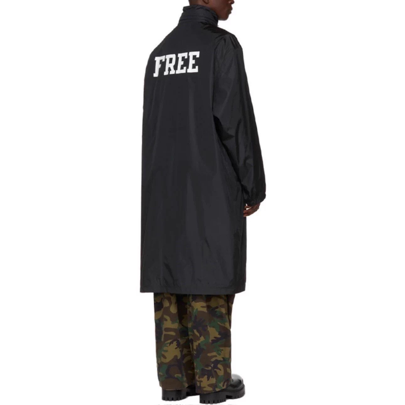 Balenciaga Balenciaga solid hidden hood overcoat men's black Size US M / EU 48-50 / 2 - 7 Thumbnail