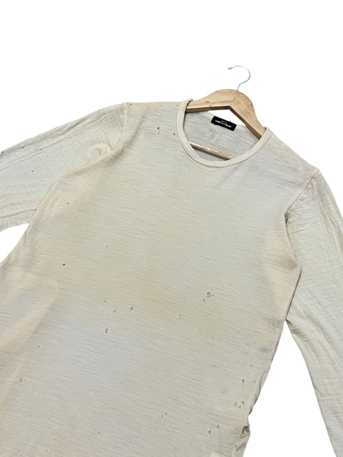 Comme des Garcons × Japanese Brand Comme des Garcons Tricot Distress Assymetric Shirt Size M / US 6-8 / IT 42-44 - 4 Thumbnail