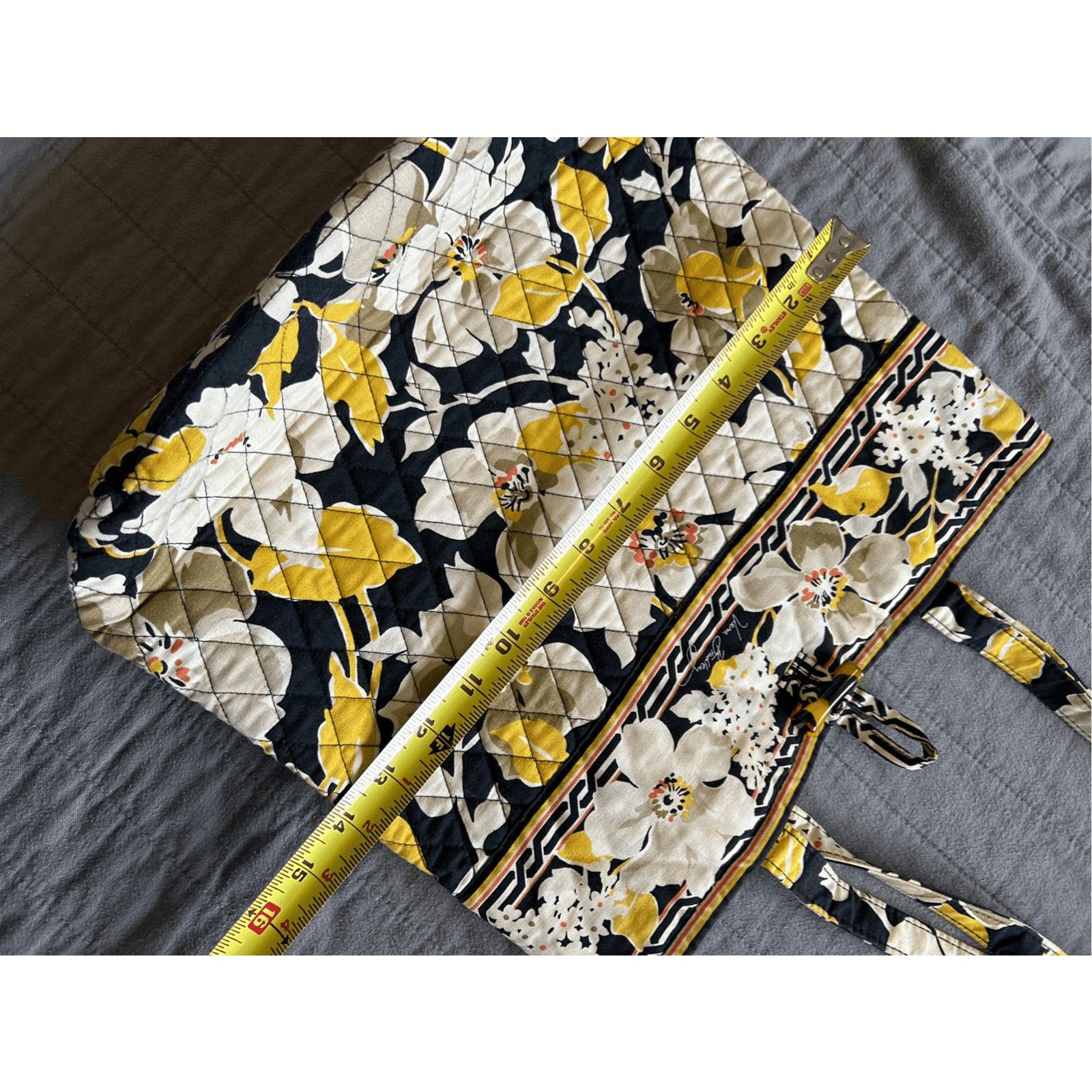 Vera Bradley Vera Bradley Retired Dogwood Tote Yellow Black Floral Bag Size ONE SIZE - 7 Thumbnail