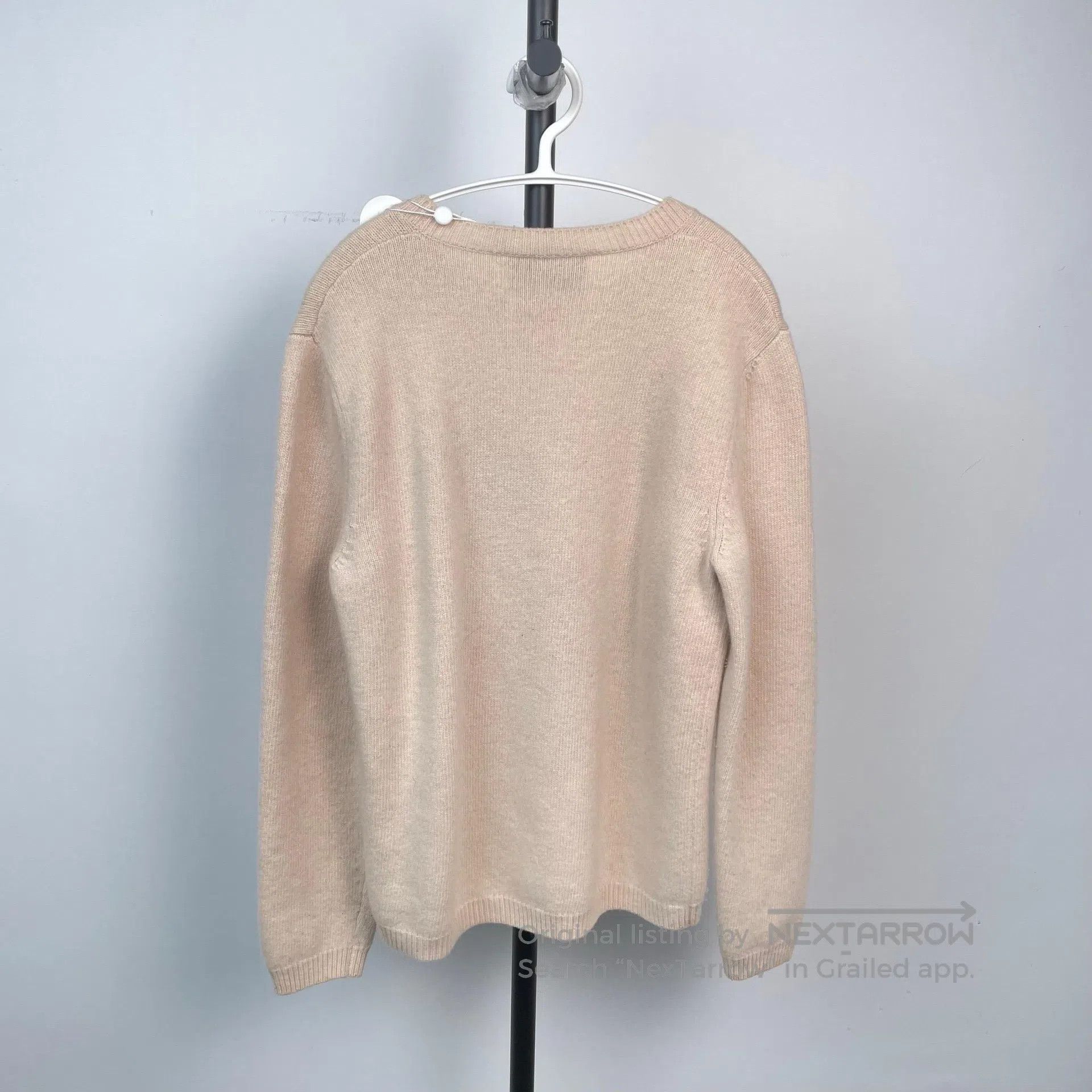 Gucci Guicci Beige Deer Pattern Letter Logo Knit Sweater| Size US XL / EU 56 / 4 - 2 Thumbnail