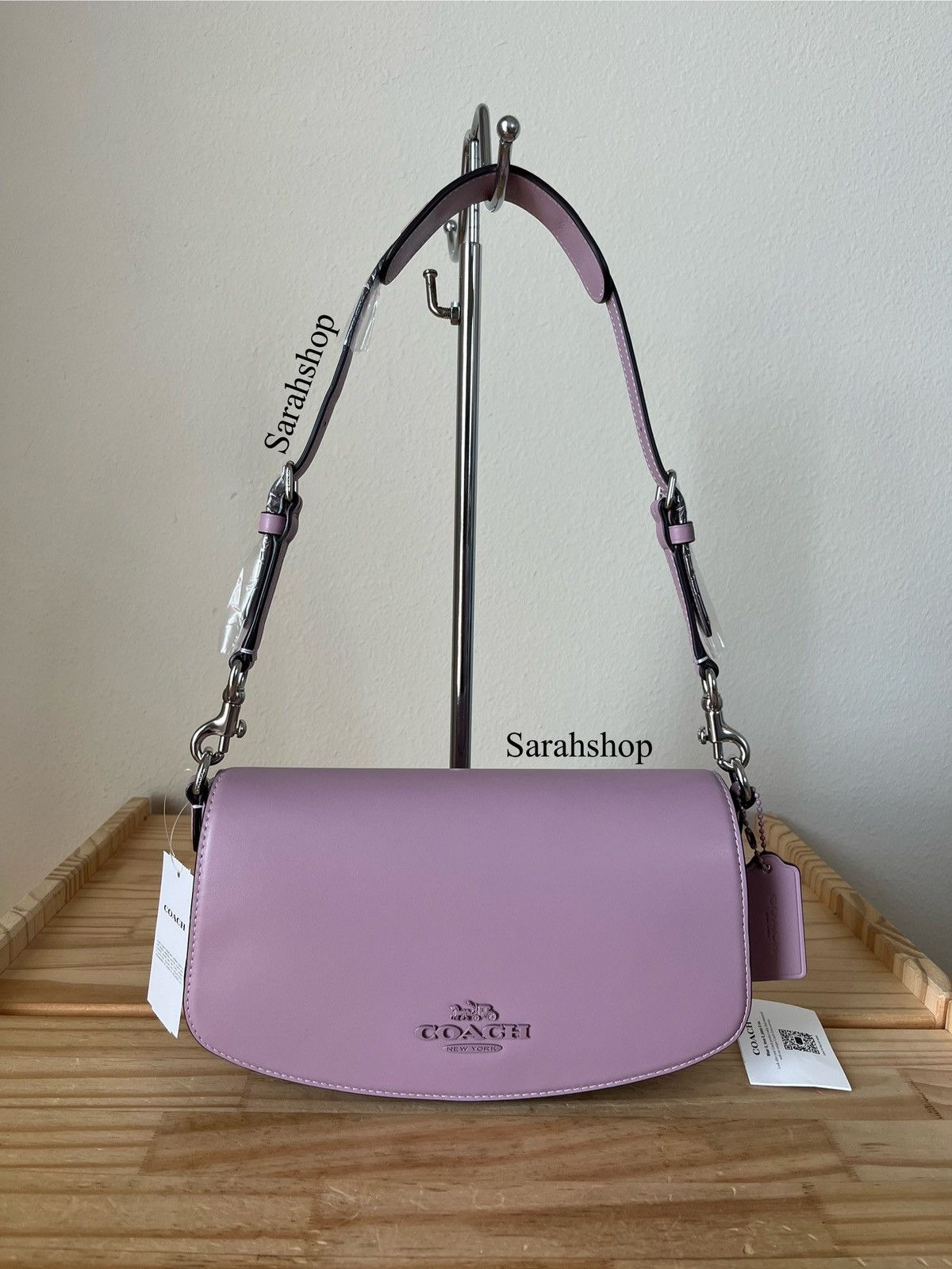 Coach Andrea Shoulder Bag in Purple, Women's