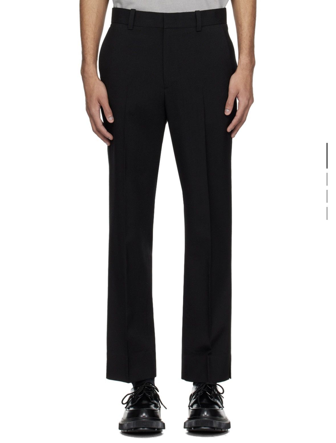 Solid Homme Solid Homme Black Straight Leg Trousers Size US 28 / EU 44 - 2 Thumbnail