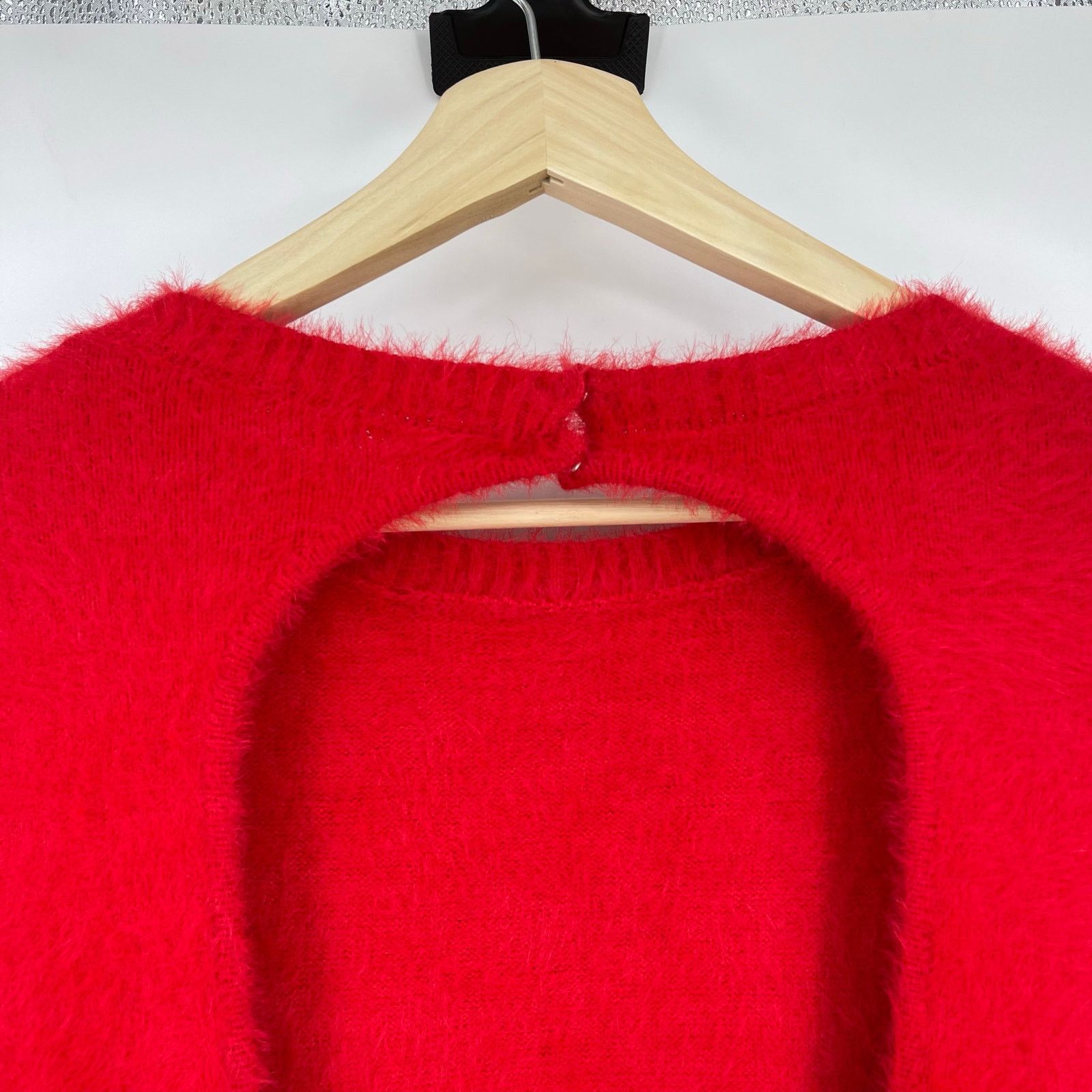 Other Miss Circle | NWT Keira Dress in Red Fuzzy Sweater Knit XL Size XL / US 12-14 / IT 48-50 - 8 Thumbnail