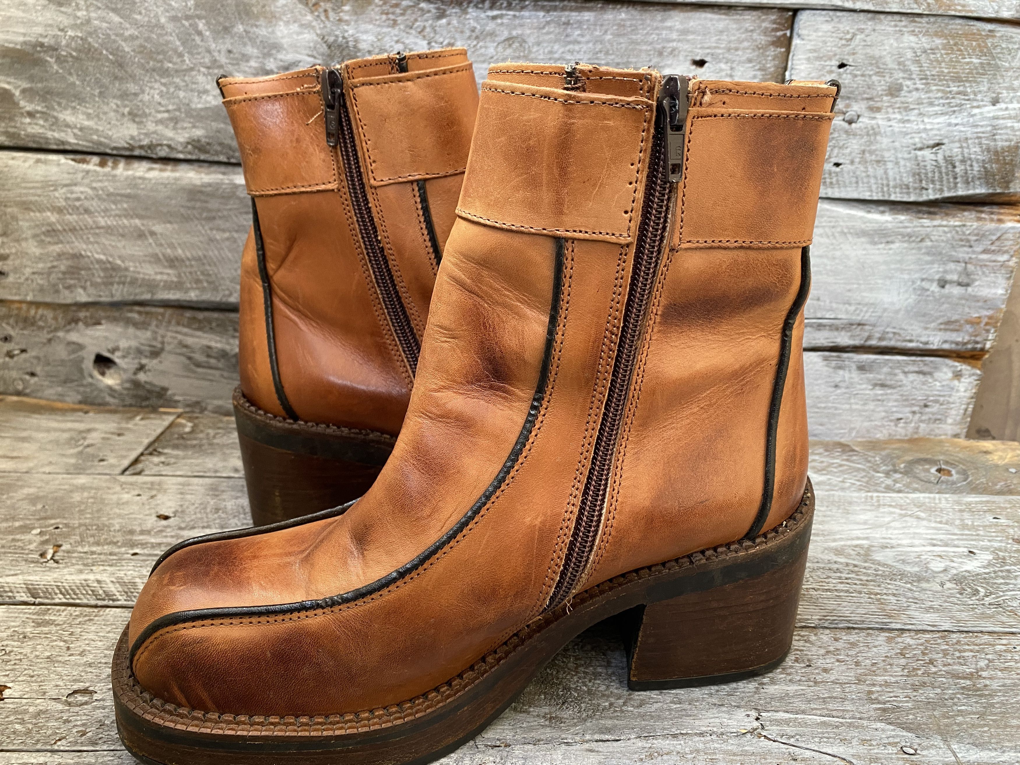 Dockers × Vintage Vintage, Dockers Y2k brown leather boots sz38 Size US 7.5 / IT 37.5 - 9 Thumbnail