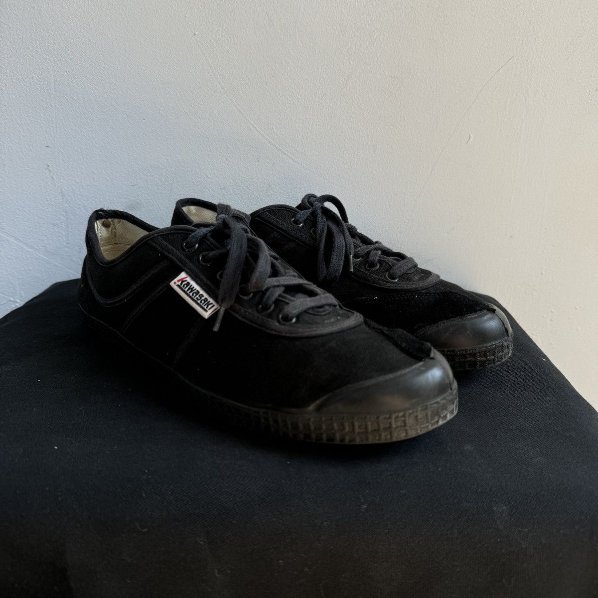 image of Archival Clothing x Vintage Kawasaki Japanese Canvas Sneakers in Black, Men's (Size 10)