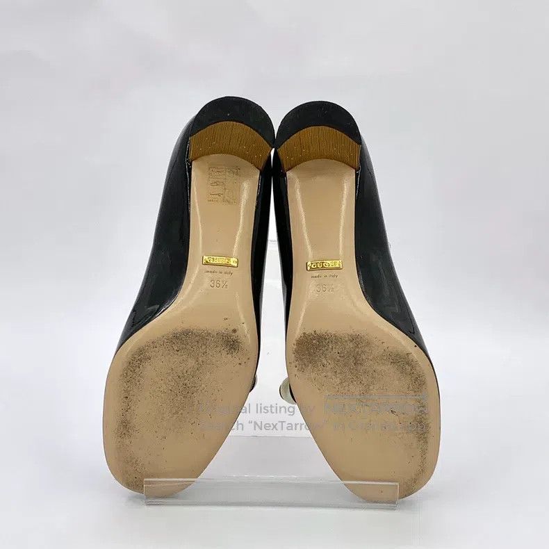 Gucci Gucci Black round toe pearl buckle Mary Jane high heels Size US 6 / IT 36 - 5 Thumbnail