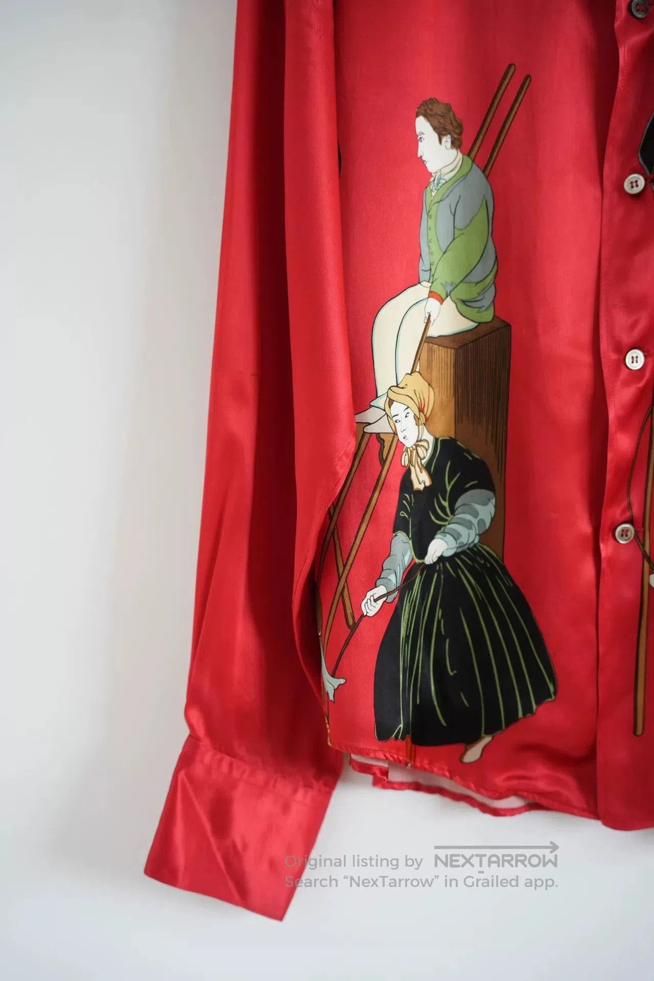 Yohji Yamamoto Yohji Yamamoto Red Silk Button. Size US M / EU 48-50 / 2 - 5 Thumbnail