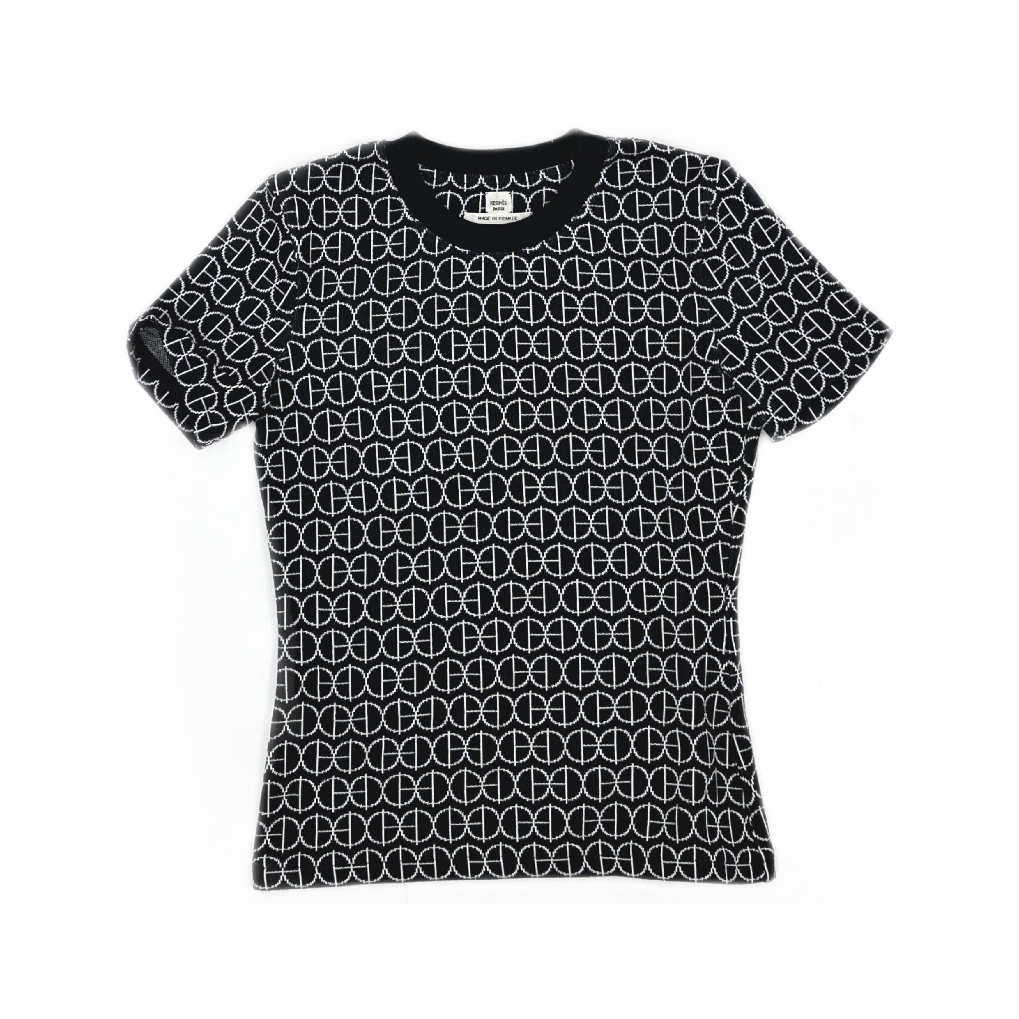 Hermes Hermès Monogram Knit Short Sleeve T-Shirt Size 34 Size XS / US 0-2 / IT 36-38 - 1 Thumbnail