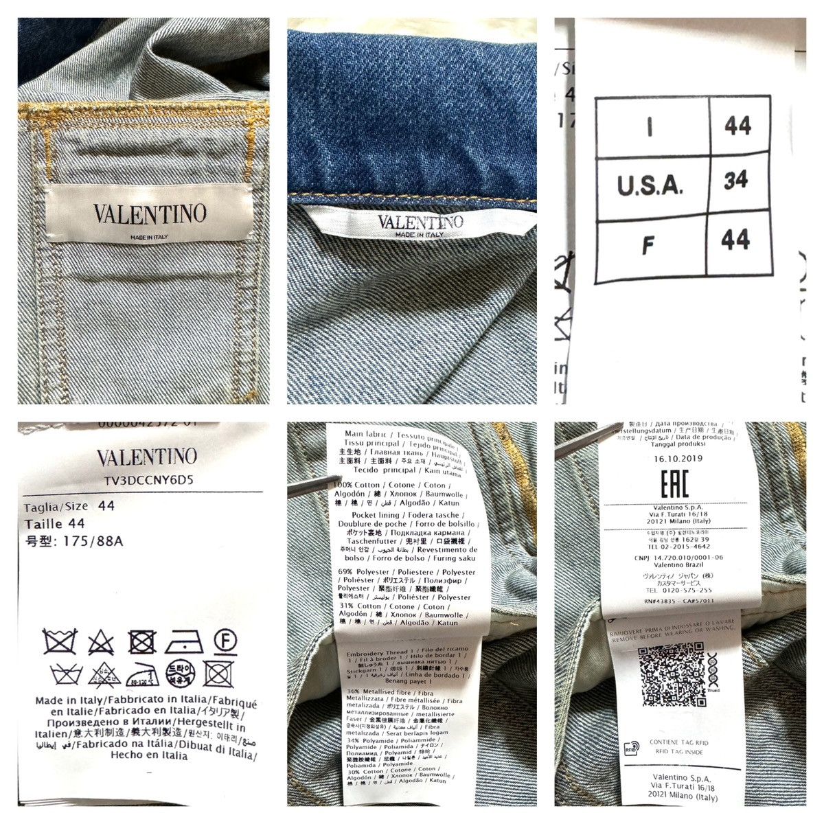 Valentino Valentino Star Planet decorated denim jacket, blue Size US S / EU 44-46 / 1 - 2 Thumbnail