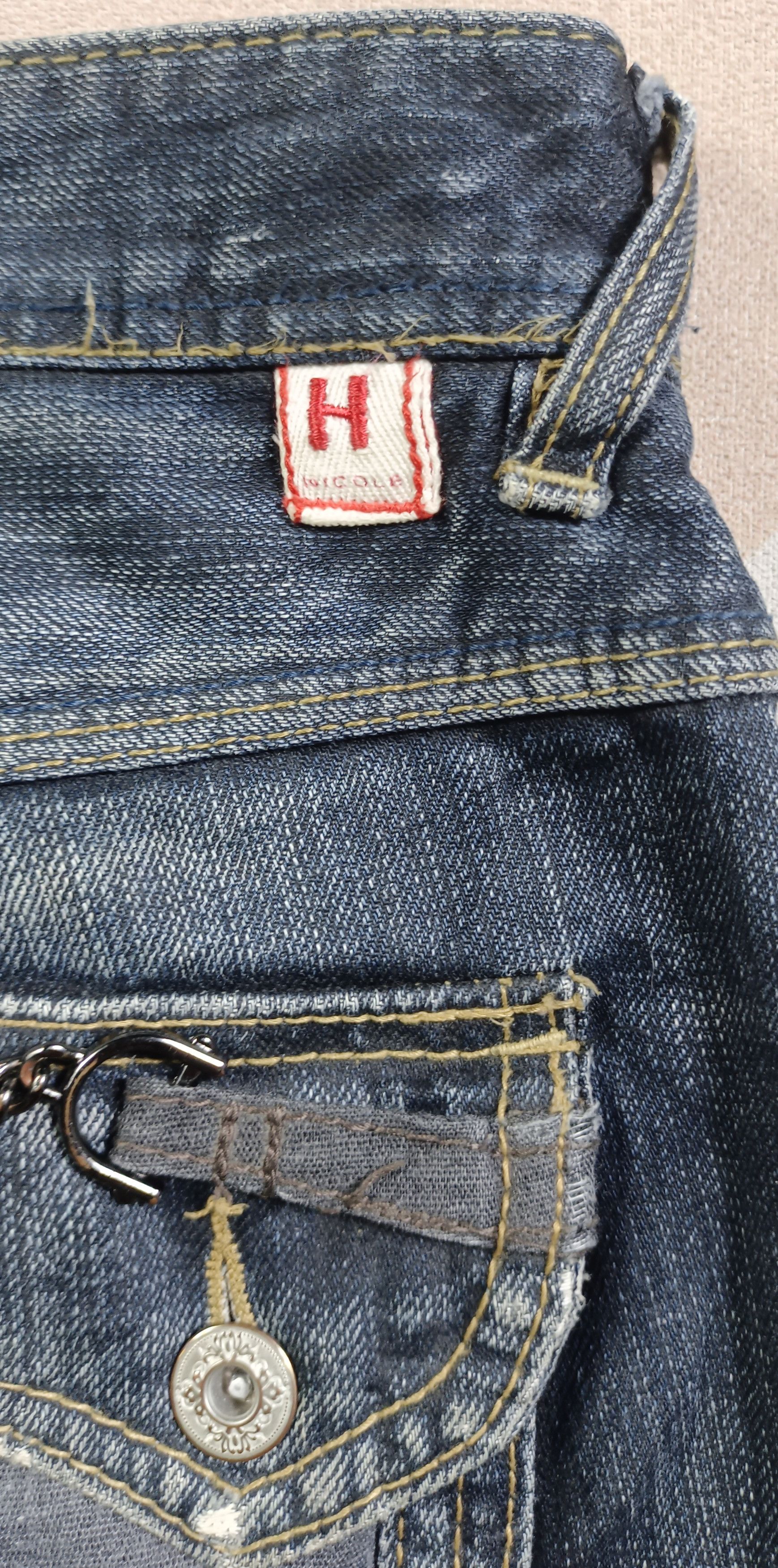 Japanese Brand HideAways Flare INDIGO Distressed Jeans Size US 32 / EU 48 - 11 Thumbnail