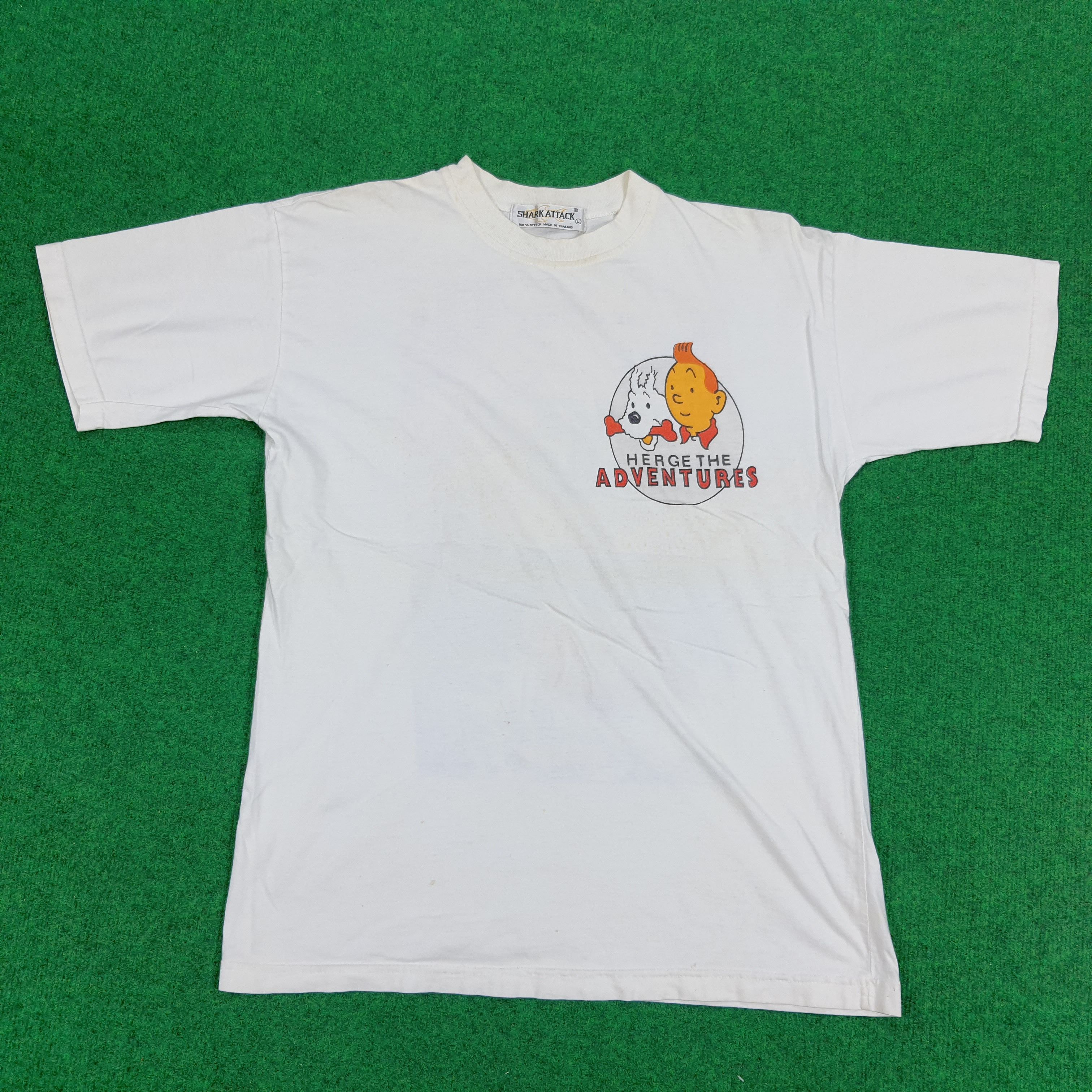 Vintage Vintage The Adventure of Tintin The Black Island Tshirt Size US M / EU 48-50 / 2 - 3 Thumbnail