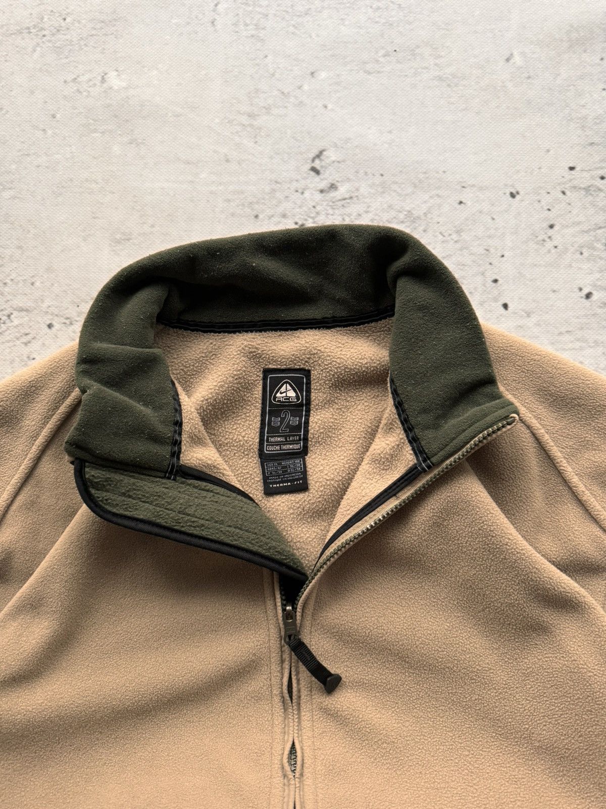 Nike × Nike ACG × Vintage NIKE ACG TEDDY FLEECE VINTAGE BASIC LOGO ZIP HOODIE Size US XL / EU 56 / 4 - 6 Thumbnail