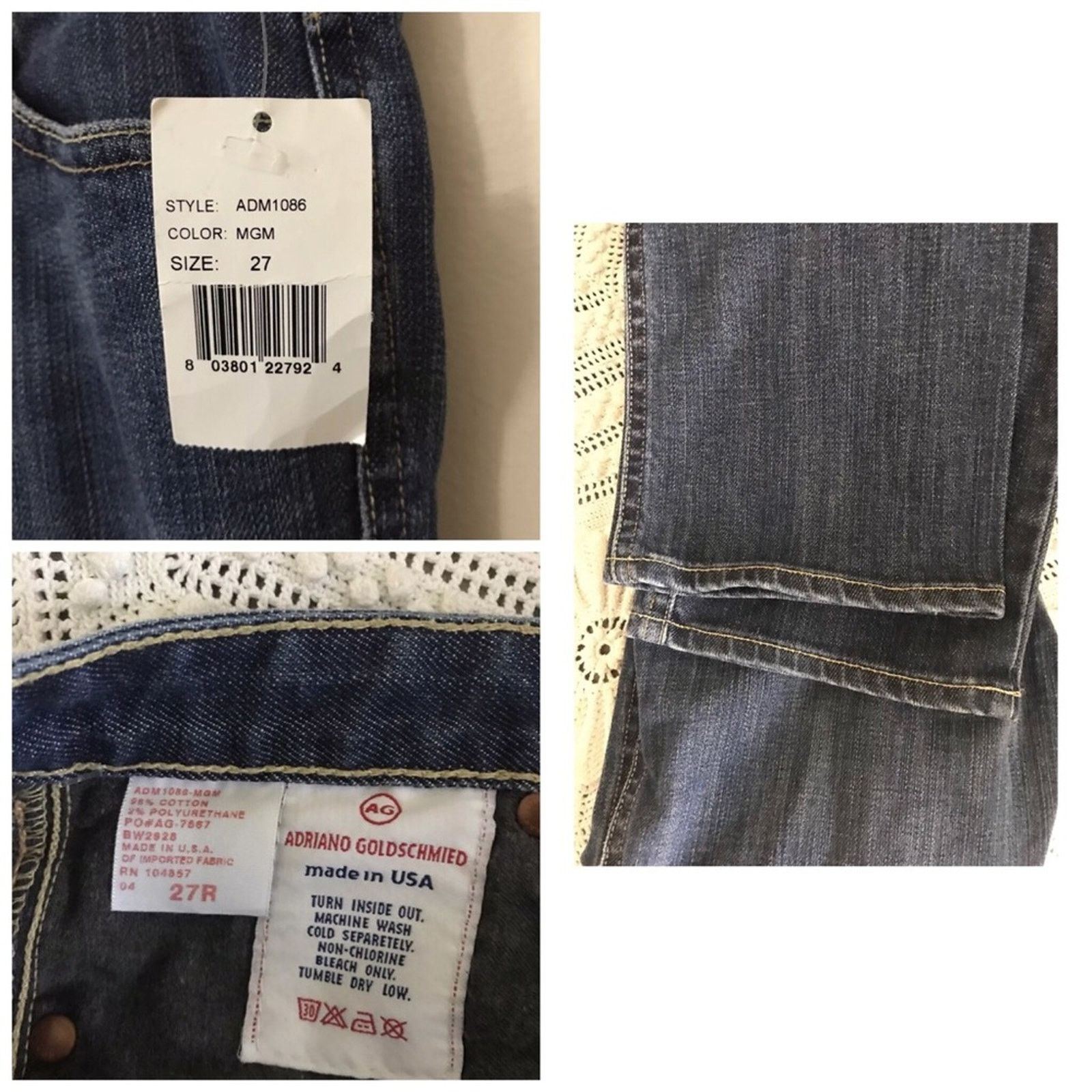 AG Adriano Goldschmied NWT Adriano Goldschmted The Casablanca Blue Jeans Size 27" / US 4 / IT 40 - 8 Thumbnail