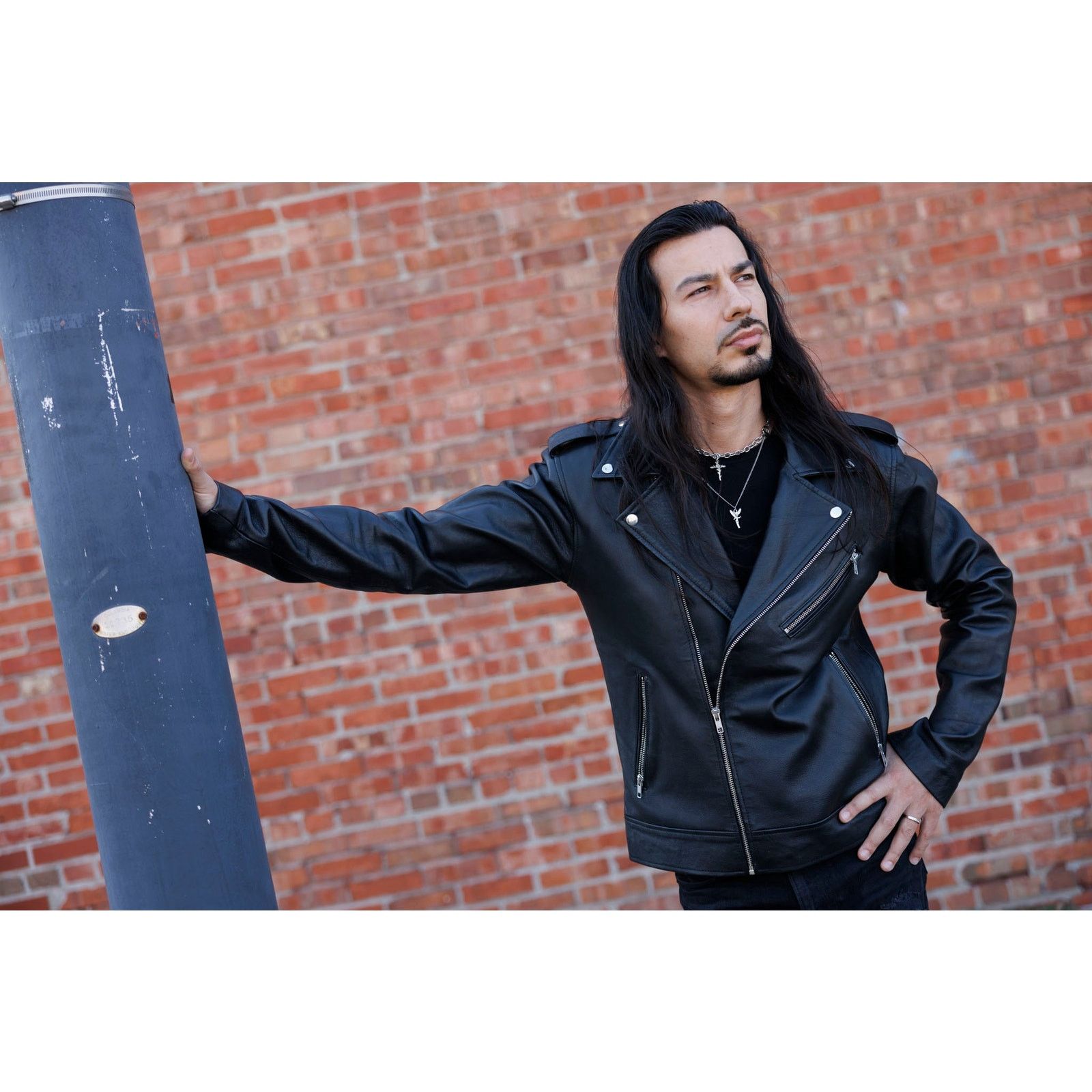 & Other Stories Marco Leather Moto Biker Jacket Size US L / EU 52-54 / 3 - 11 Thumbnail