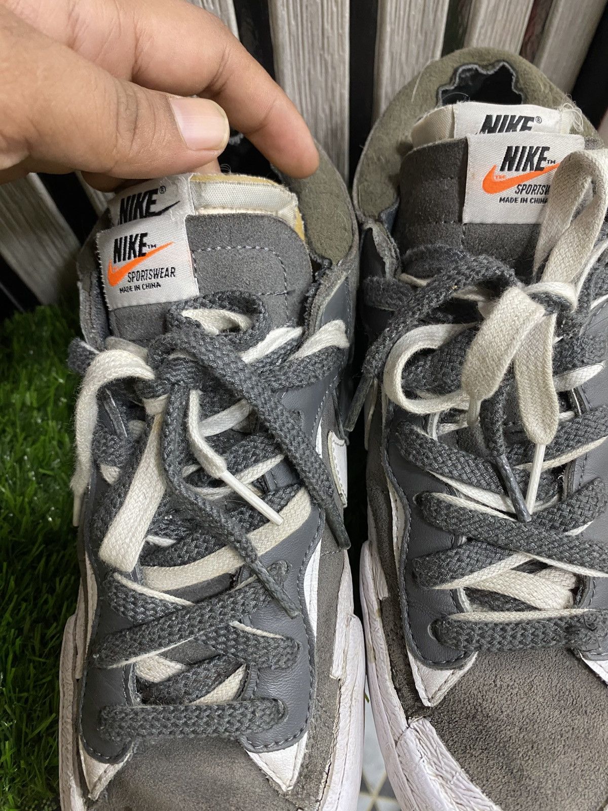 Nike × Sacai Nike X sacai blazer low grey Size US 6 / EU 39 - 3 Thumbnail