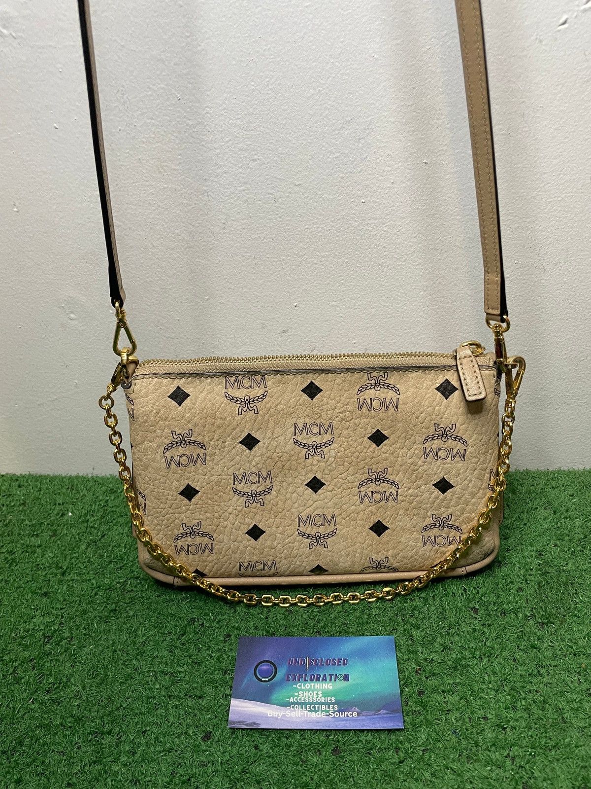 MCM MCM visetos beige leather shoulder bag Size ONE SIZE - 1 Thumbnail
