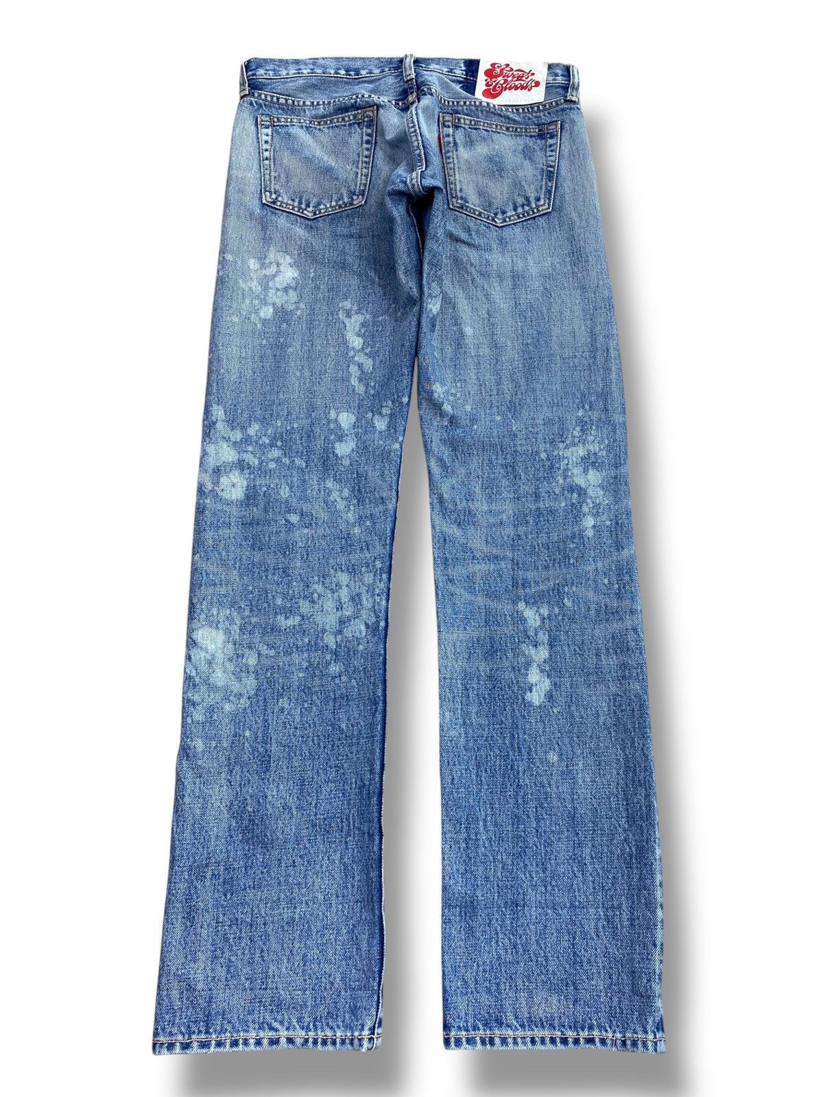 Japanese Brand Japanese Brand Sweat & Bloods Blue Wash Distress Style Jeans Size US 30 / EU 46 - 3 Thumbnail