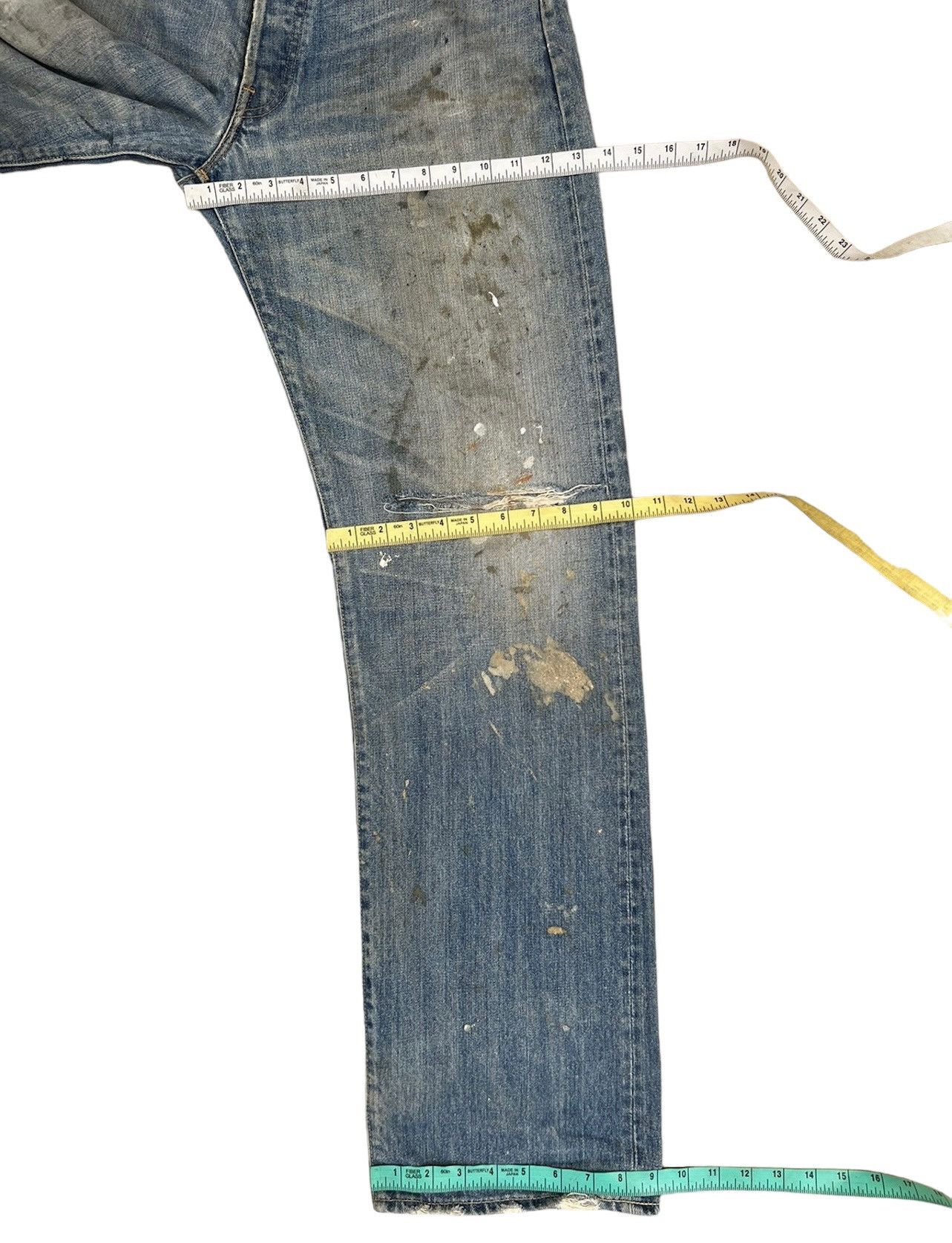 Levi's Vintage Clothing Dirty Mud 2005 LVC Levi’s 501 Big E Rip Denim Selvedge Jeans Size US 35 - 4 Thumbnail