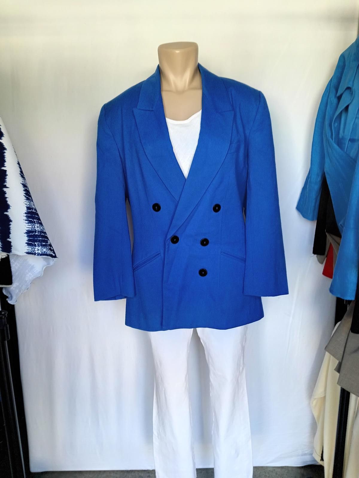 JH Collectibles Vintage JH Collectibles Blue Wool Blazer - Size 12 UK 16 Size XL / US 12-14 / IT 48-50 - 4 Thumbnail