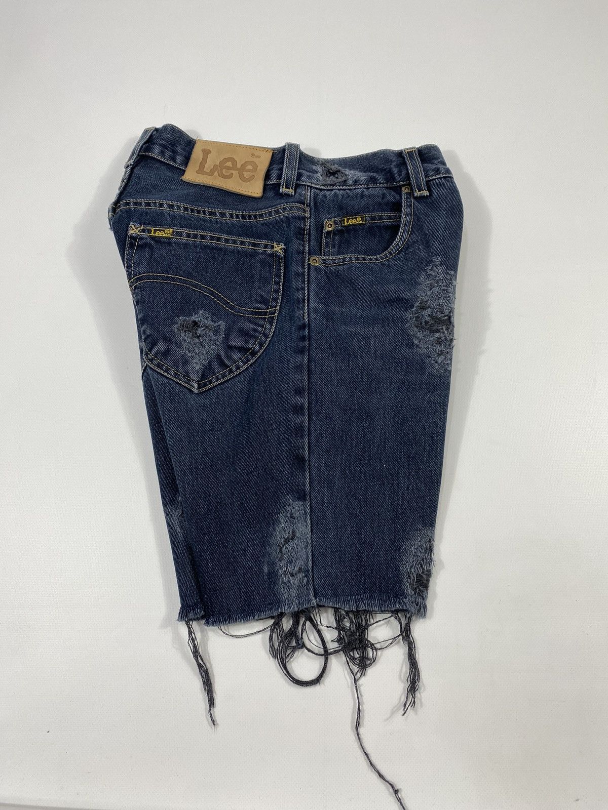 Lee 🔥LASTDROP🔥 Vintage 90s Lee USA Made Distressed Denim Shorts Size 26" / US 2 / IT 38 - 17 Thumbnail