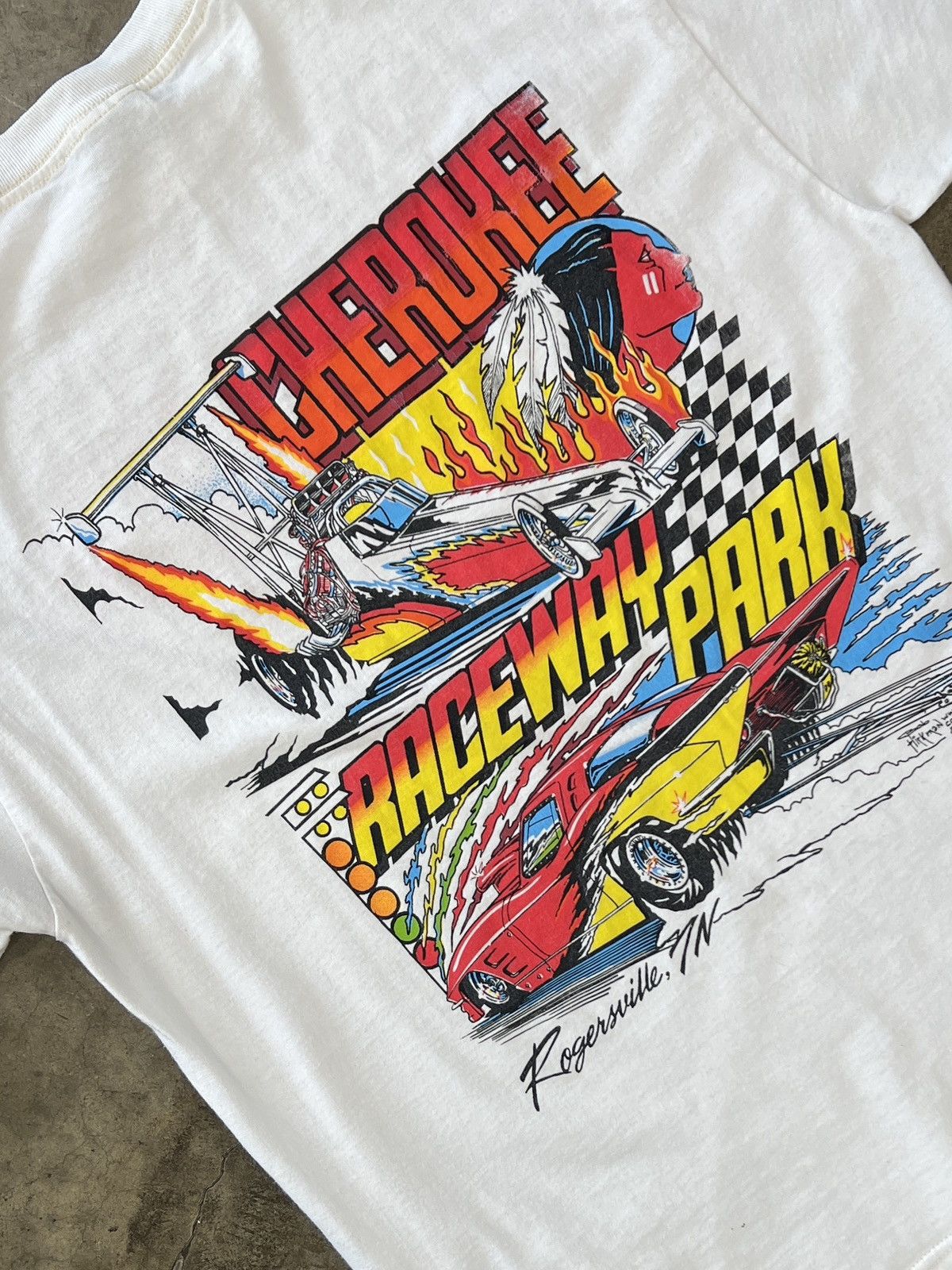 NASCAR Vintage 2003 Cherokee Raceway Racing Tee Large Size US L / EU 52-54 / 3 - 1 Thumbnail