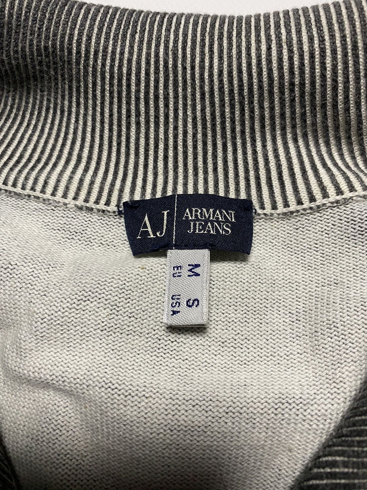Armani × Vintage Vintage Armani Distressed faded full zip A J sweatshirt Size US S / EU 44-46 / 1 - 3 Thumbnail