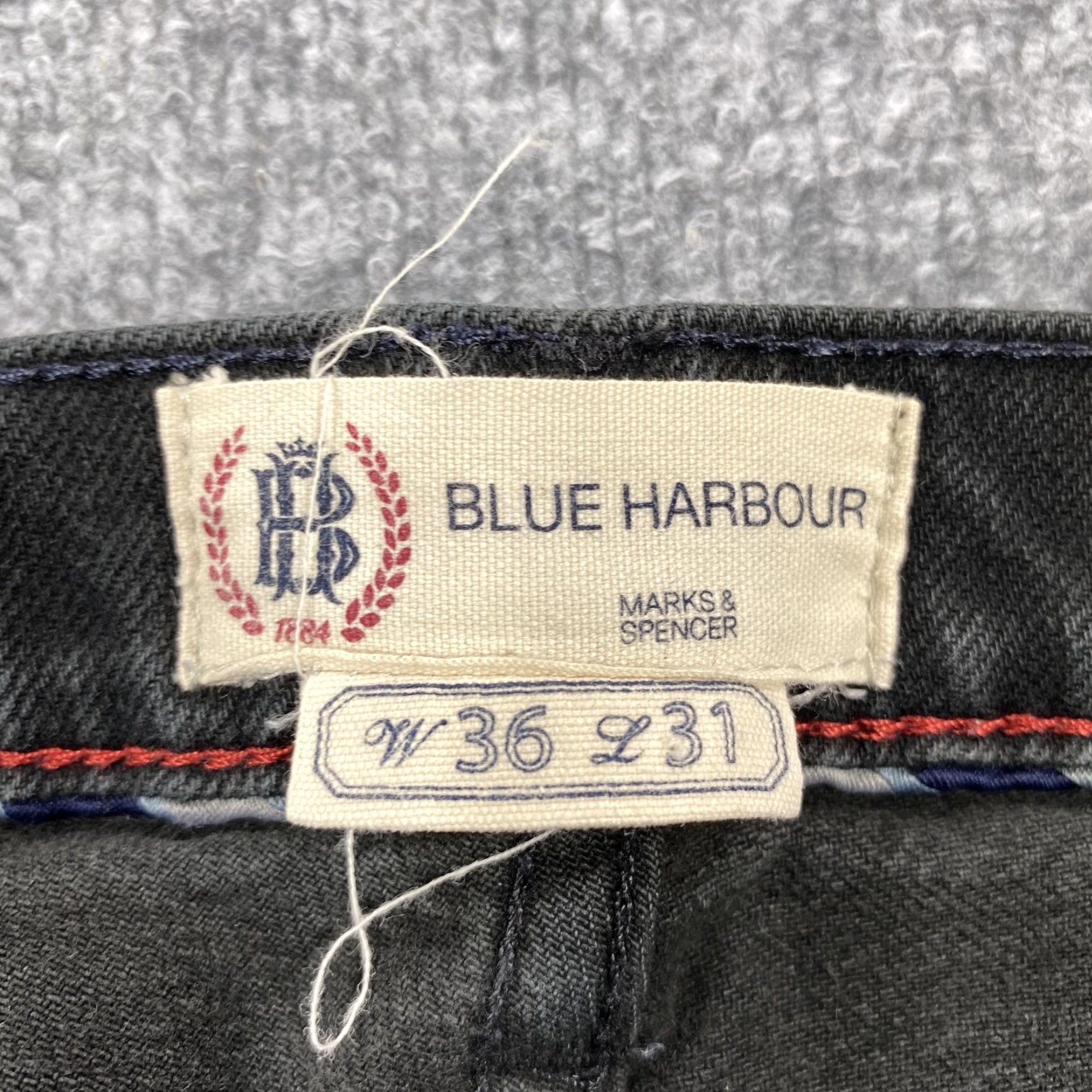 Marks & Spencer Marks & Spencer Blue Harbour Jeans Mens 36x31 Black Straight Leg Denim Dark Wash Size US 36 / EU 52 - 4 Thumbnail