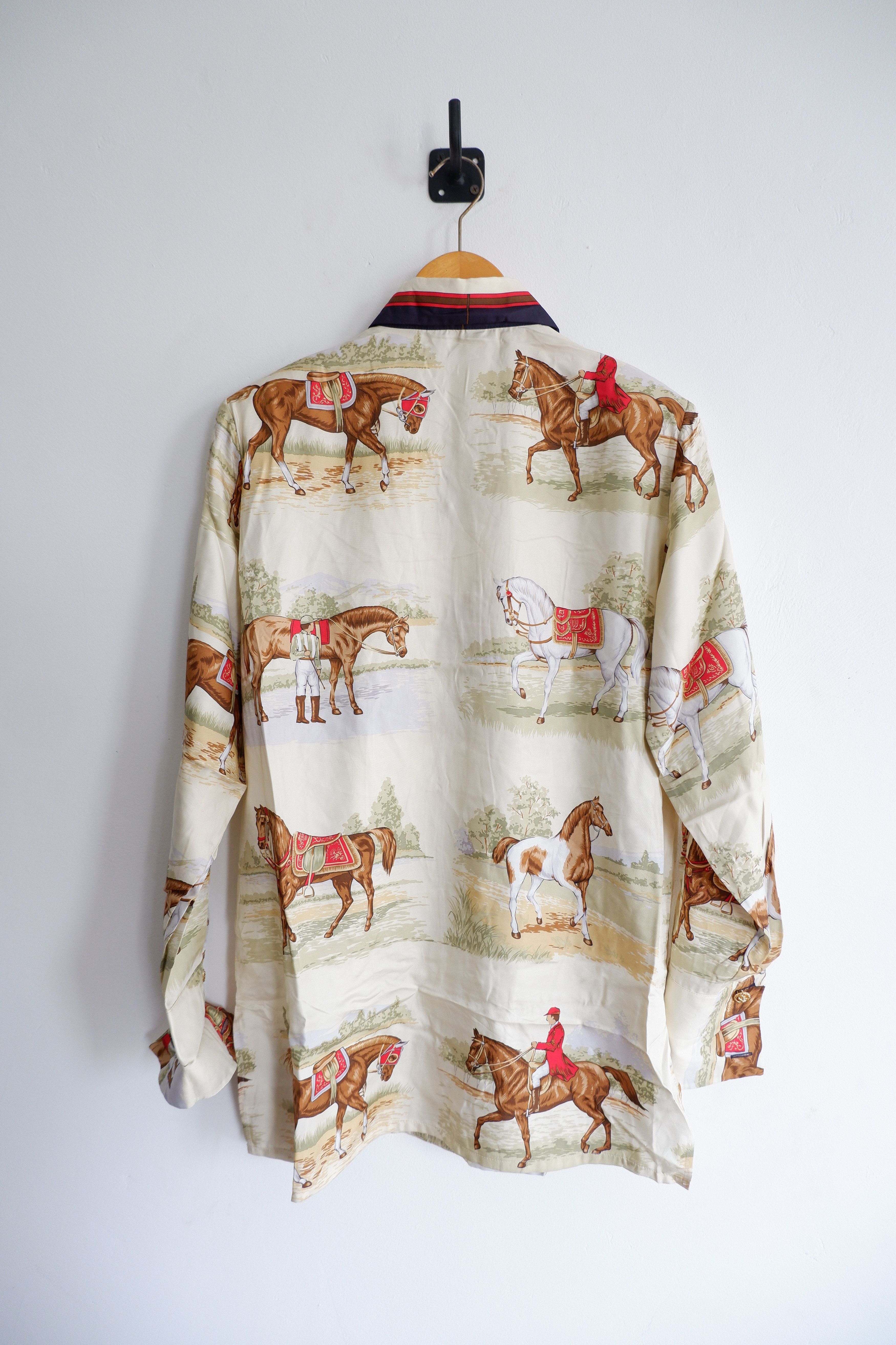 Japanese Brand Vintage Beauwill Printed Silk Shirt Size M / US 6-8 / IT 42-44 - 2 Thumbnail
