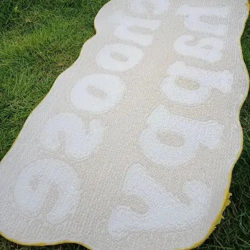 Handmade 3D "CHOOSE HAPPY" Handmade Soft Rug Size ONE SIZE - 4 Thumbnail