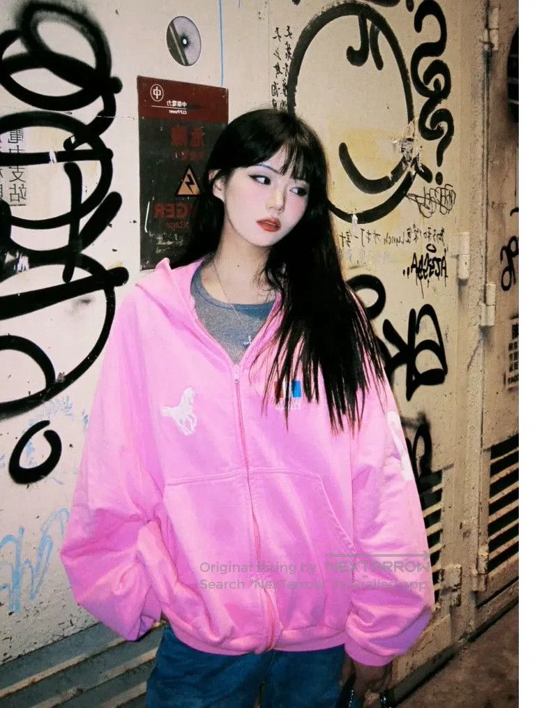 Balenciaga Balenciaga Pink War Horse Flag Polo Hoodie Size US L / EU 52-54 / 3 - 7 Thumbnail